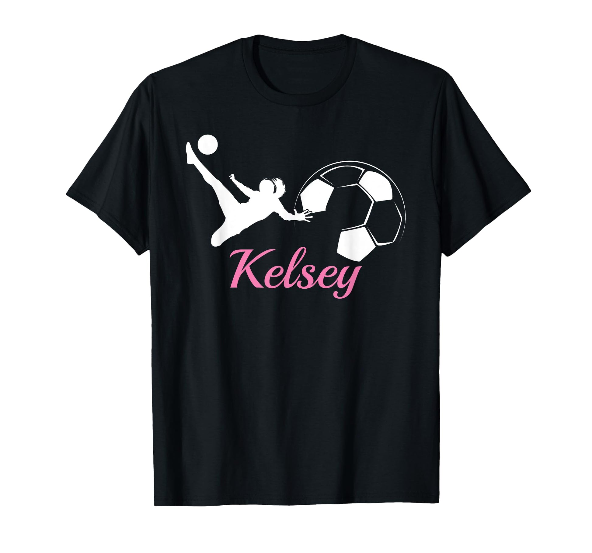 Kelsey Name Gift Personalized Soccer T-Shirt - Minimalist Print for Adults - T-Shirt, Sweatshirt, Hoodie