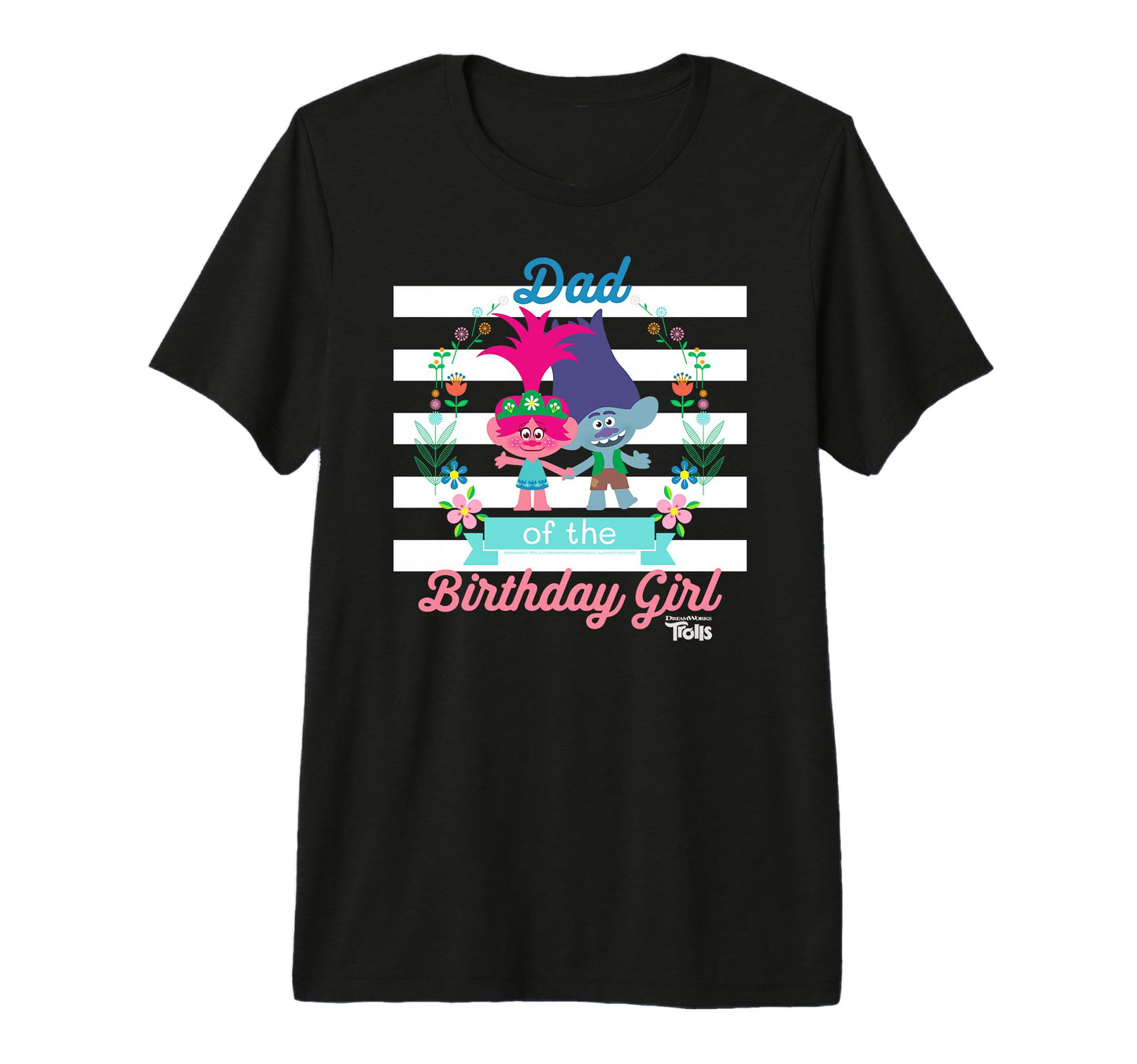 Dreamworks Trolls Dad Birthday Tri T-Shirt - Aesthetic Graphic for Adults - T-Shirt, Sweatshirt, Hoodie