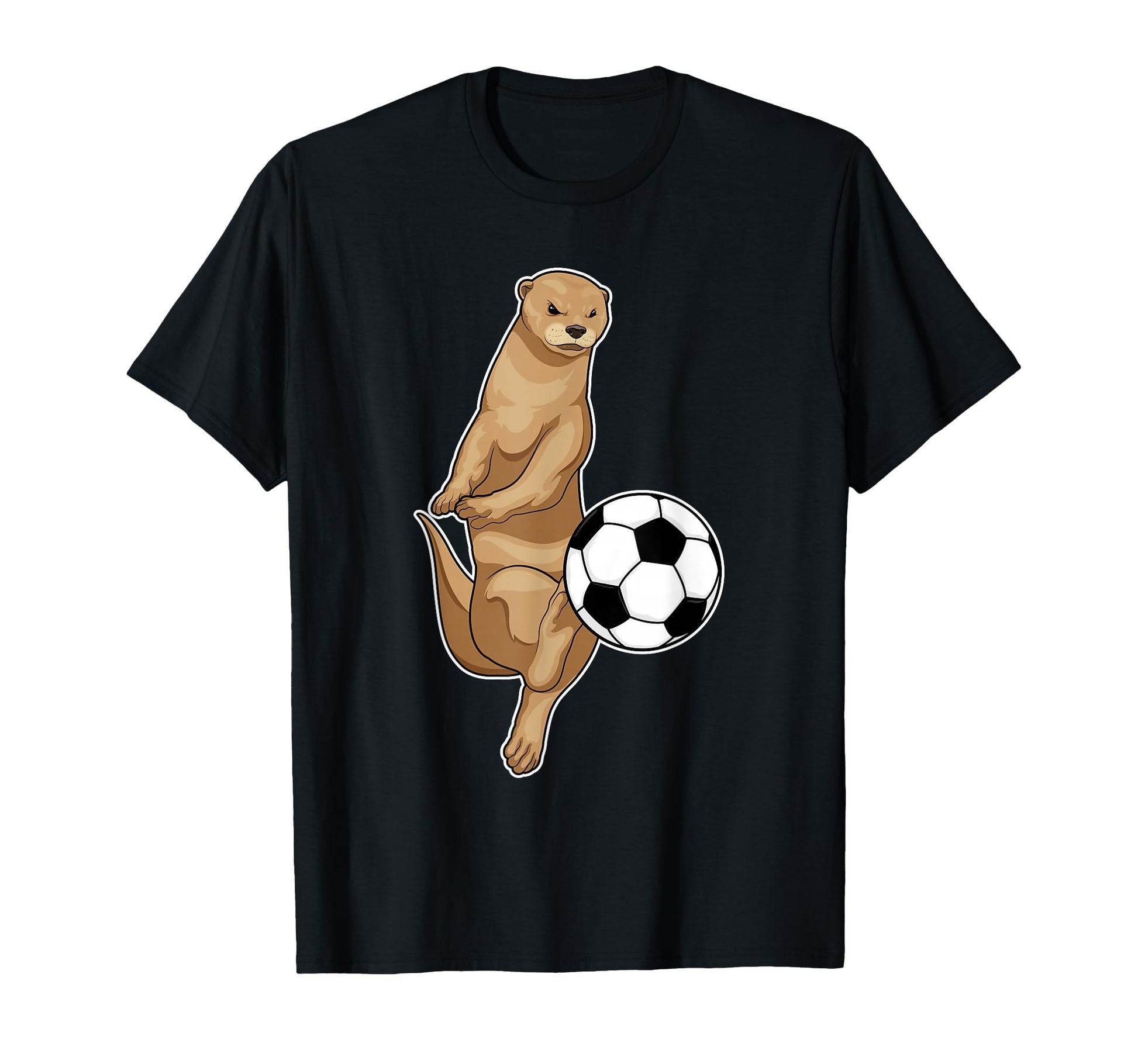 Otter Soccer Player Soccer Sports T-Shirt - Unique Graphic Unisex - T-Shirt, Sweatshirt, Hoodie