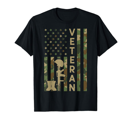 American Veterans Flag Us Veteran Grandpa T-Shirt - Unique Graphic Unisex - T-Shirt, Sweatshirt, Hoodie