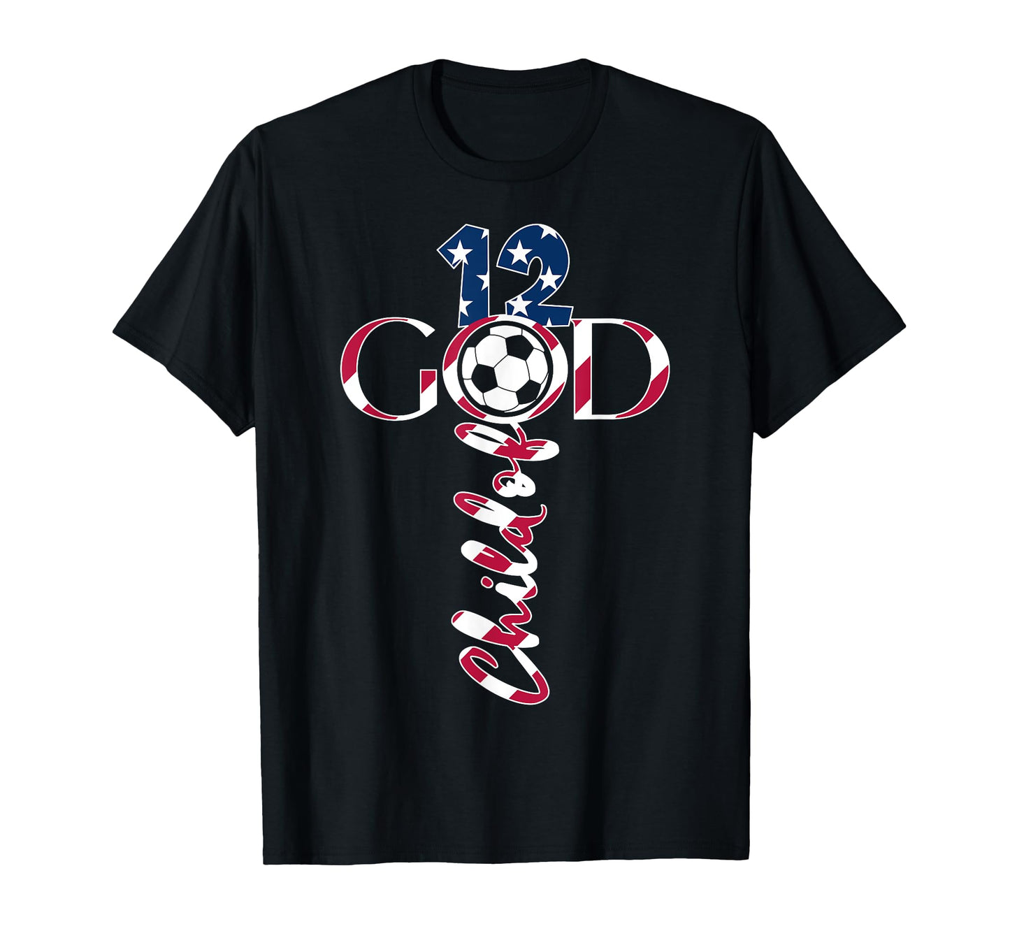 Jesus 12 Years Child God Soccer 12Th T-Shirt - Graphic Print for Adults - T-Shirt, Sweatshirt, Hoodie