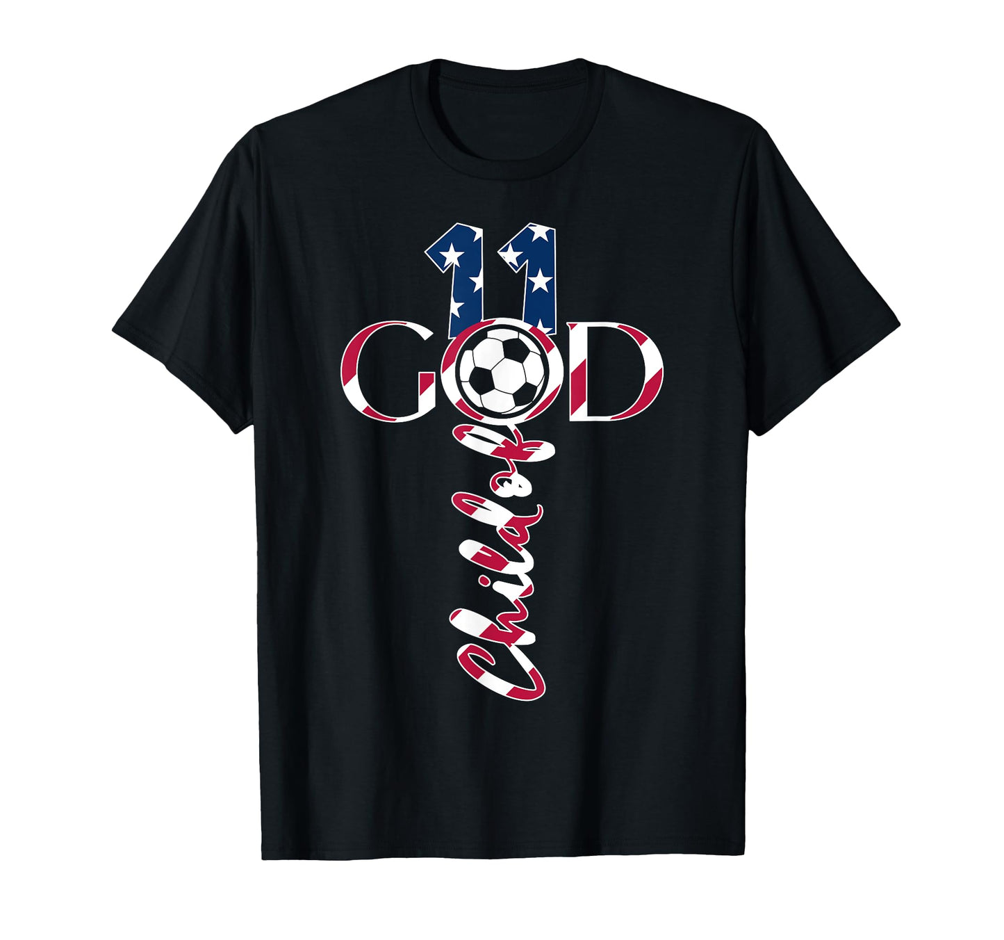 Jesus 11 Years Child God Soccer 11Th T-Shirt - Trendy Graphic for Adults - T-Shirt, Sweatshirt, Hoodie