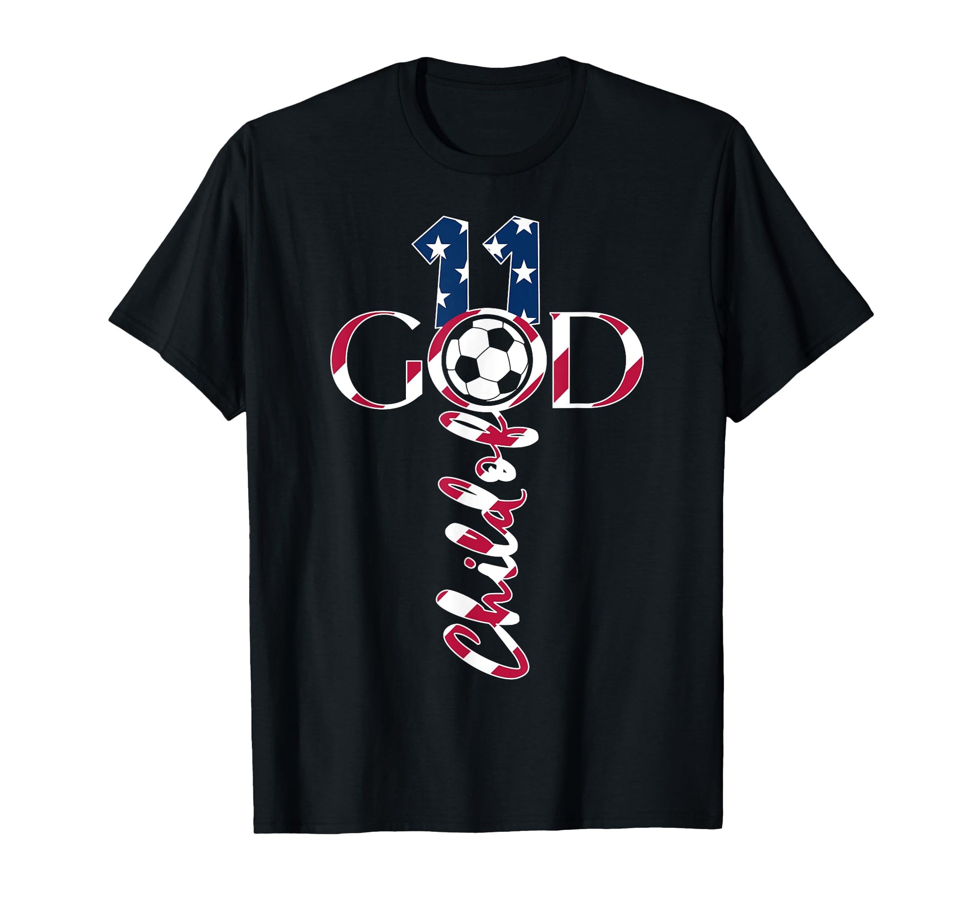 Jesus 11 Years Child God Soccer 11Th T-Shirt - Trendy Graphic for Adults - T-Shirt, Sweatshirt, Hoodie