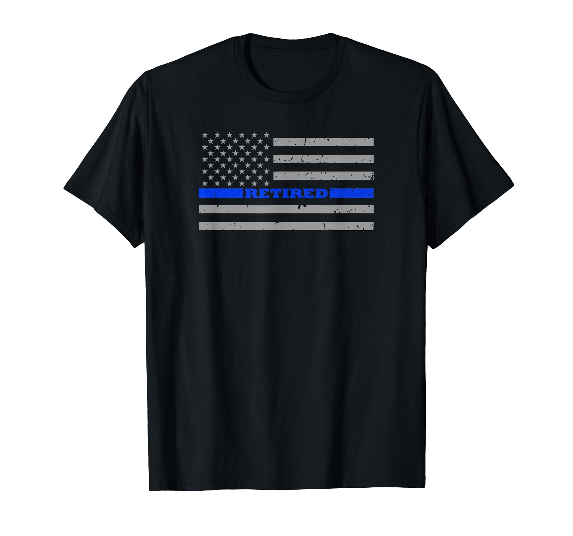 Retired Police Officer Thin Blue Line T-Shirt - Streetwear Style Unisex - T-Shirt, Sweatshirt, Hoodie