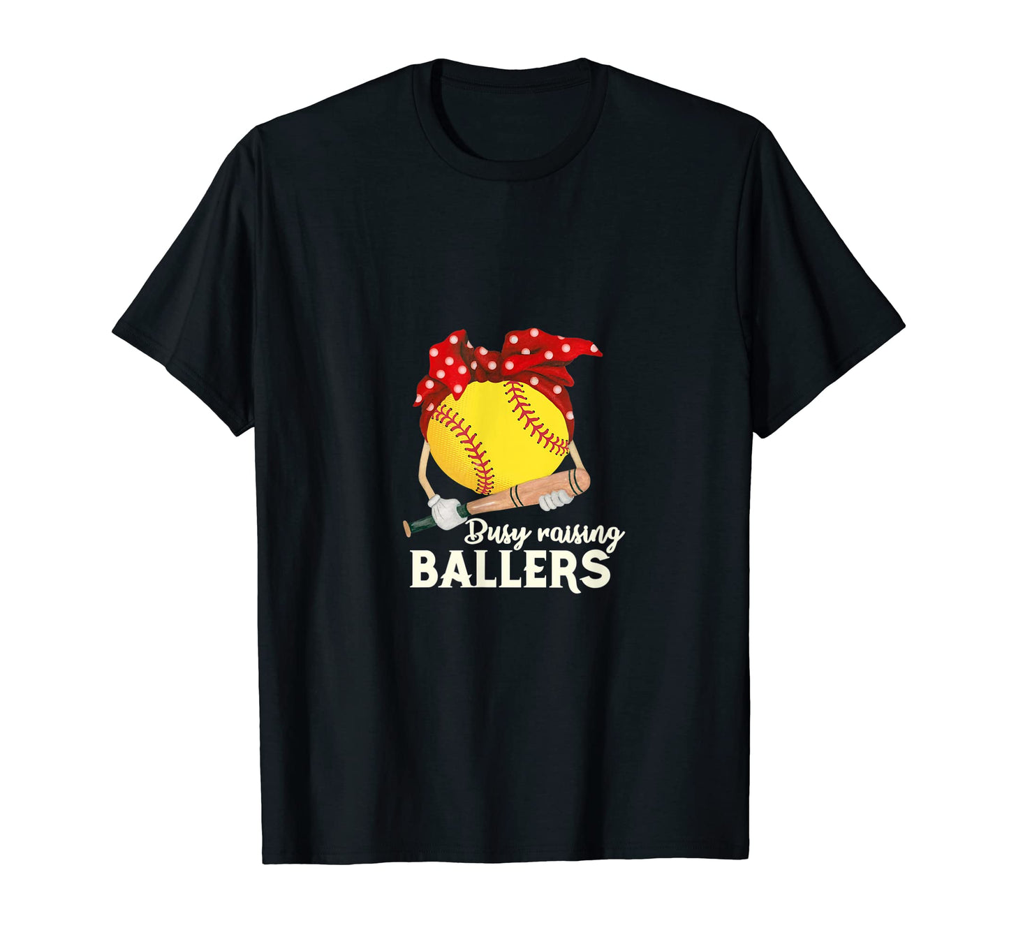 Busy Raising Ballers Softball Mom T-Shirt - Trendy Graphic for Adults - T-Shirt, Sweatshirt, Hoodie