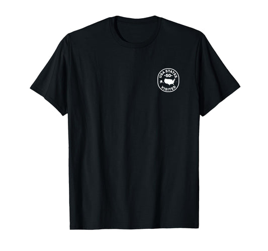 All 50 Us States Visited T-Shirt - Fun Novelty Design for Adults - T-Shirt, Sweatshirt, Hoodie