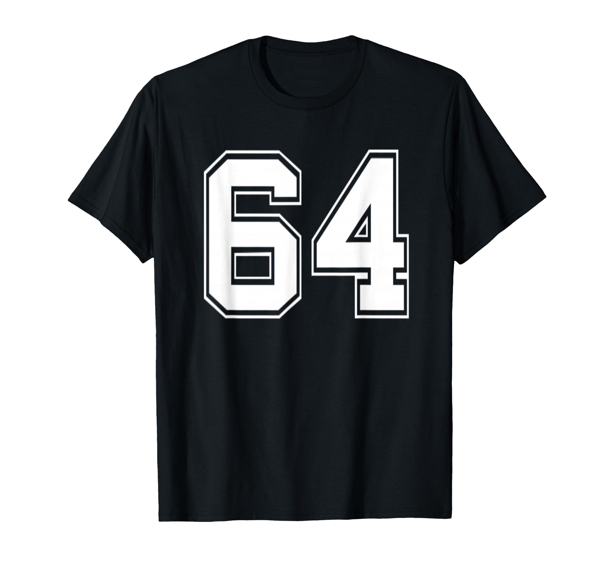 Number 64 Baseball Football Soccer Hockey T-Shirt - Unique Graphic Unisex - T-Shirt, Sweatshirt, Hoodie