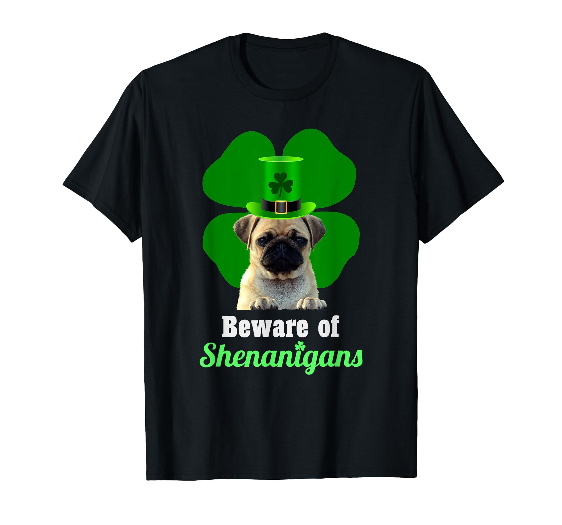 Pug T Shirts St Patricks Day Hat T-Shirt - Aesthetic Graphic for Adults - T-Shirt, Sweatshirt, Hoodie