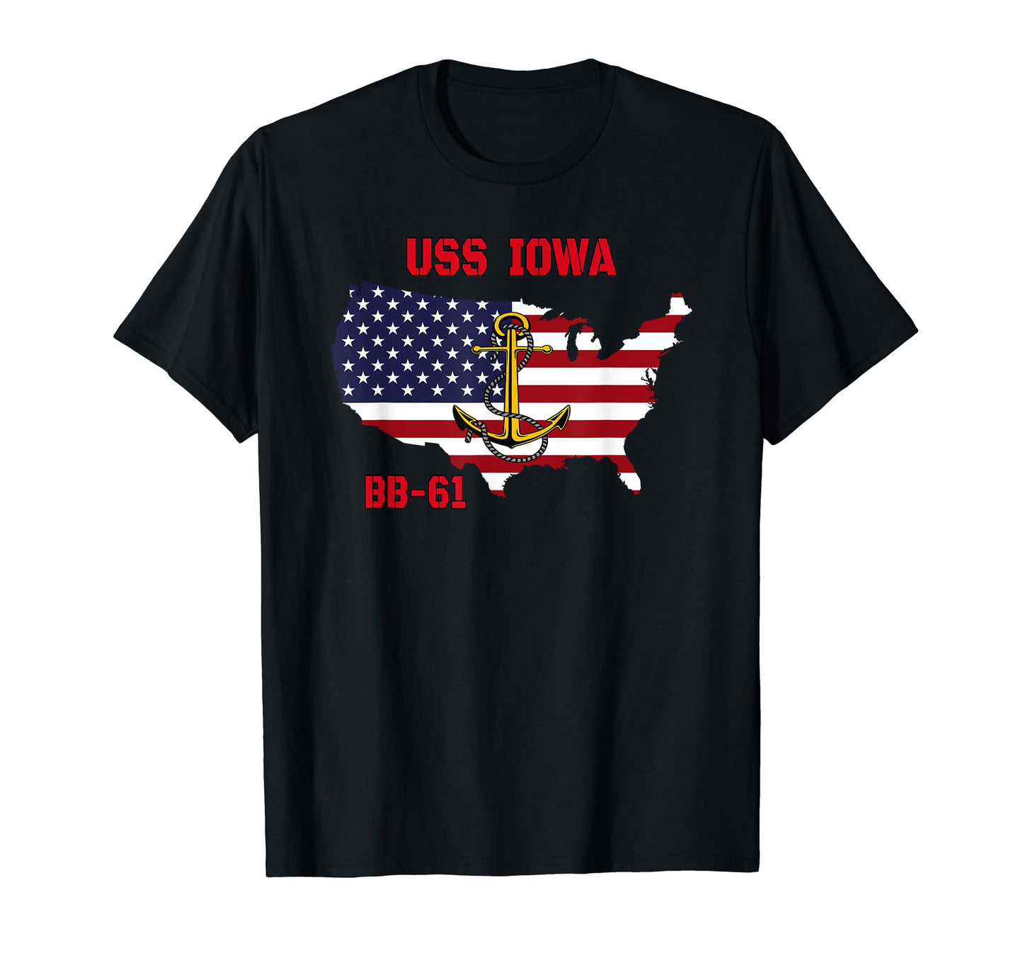 Battleship Uss Iowa Warship Bb 61 T-Shirt - Fun Novelty Design Unisex - T-Shirt, Sweatshirt, Hoodie