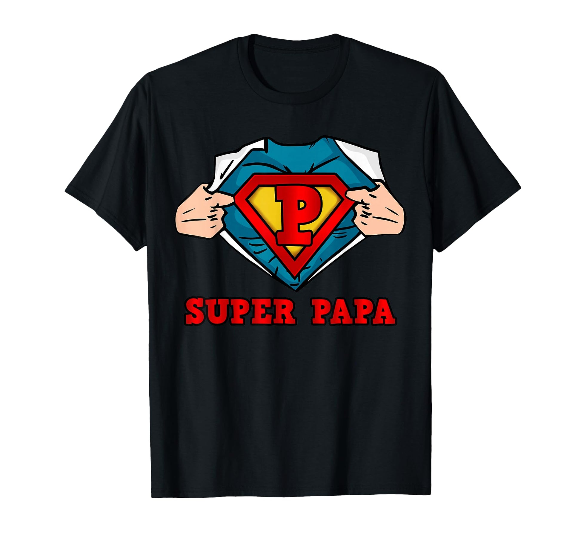 Superhero Super Papa Great Gift T-Shirt - Casual Everyday Wear for Adults - T-Shirt, Sweatshirt, Hoodie