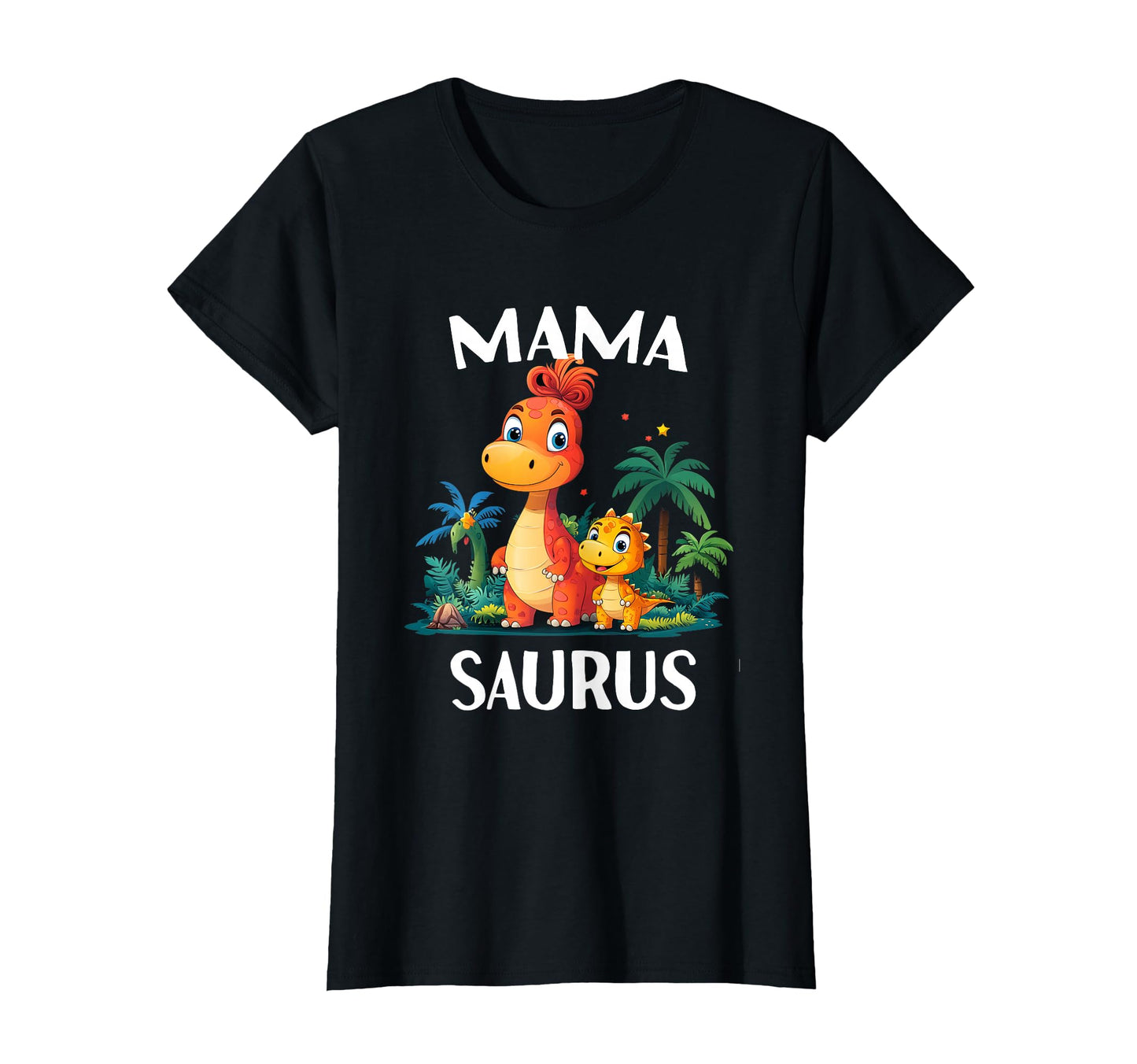 Mama Saurus Dinosaur Dino Matching T-Shirt - Custom Art Print Men Women - T-Shirt, Sweatshirt, Hoodie