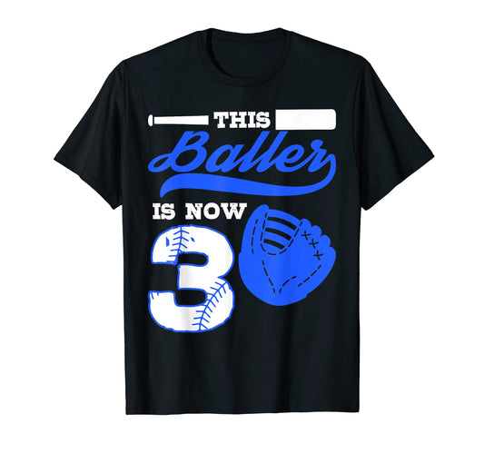 Baseball Player Baller 3Rd Birthday T-Shirt - Streetwear Style for Adults - T-Shirt, Sweatshirt, Hoodie