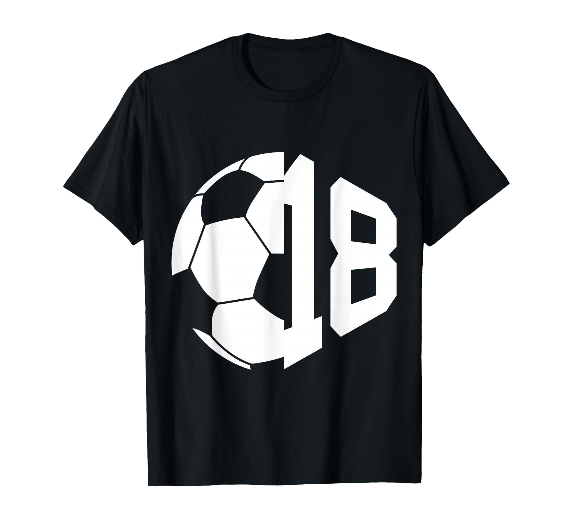 Number 18 Years Soccer 18Th Birthday T-Shirt - Unique Graphic Unisex - T-Shirt, Sweatshirt, Hoodie