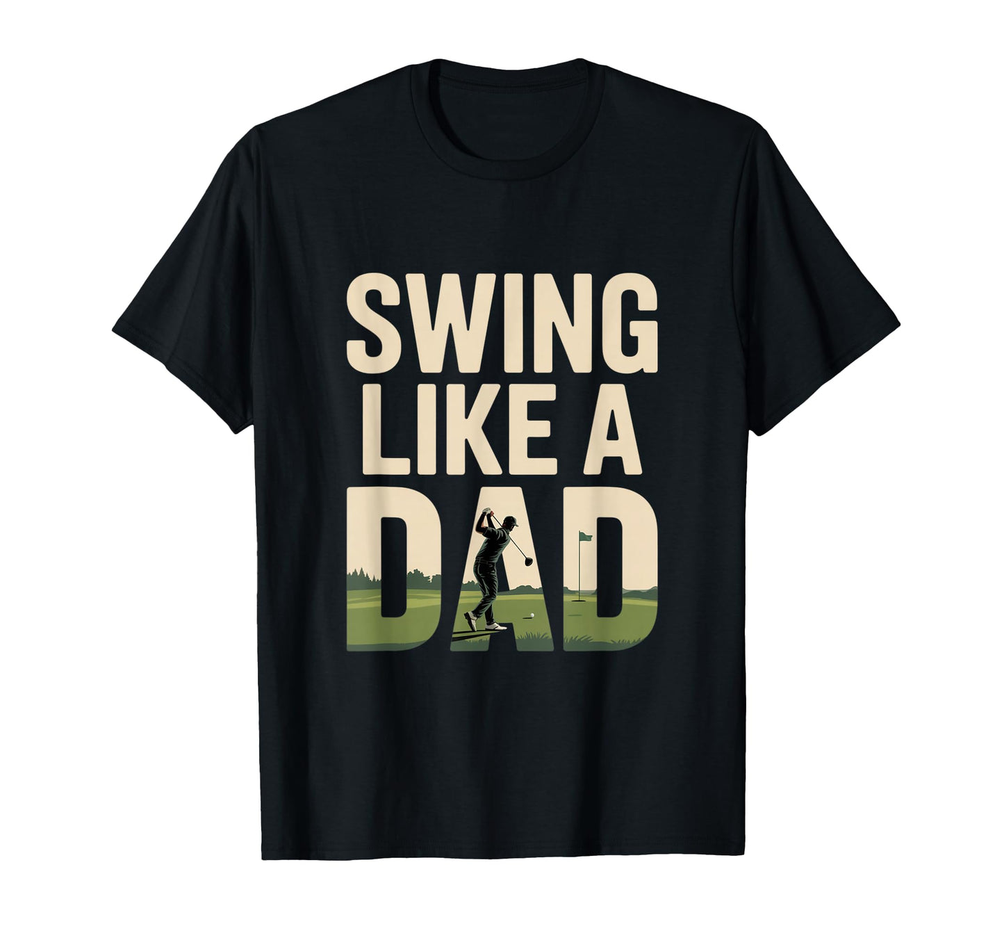 Swing Like Dad Funny Fathers Day Golf T-Shirt - Unique Graphic Unisex - T-Shirt, Sweatshirt, Hoodie