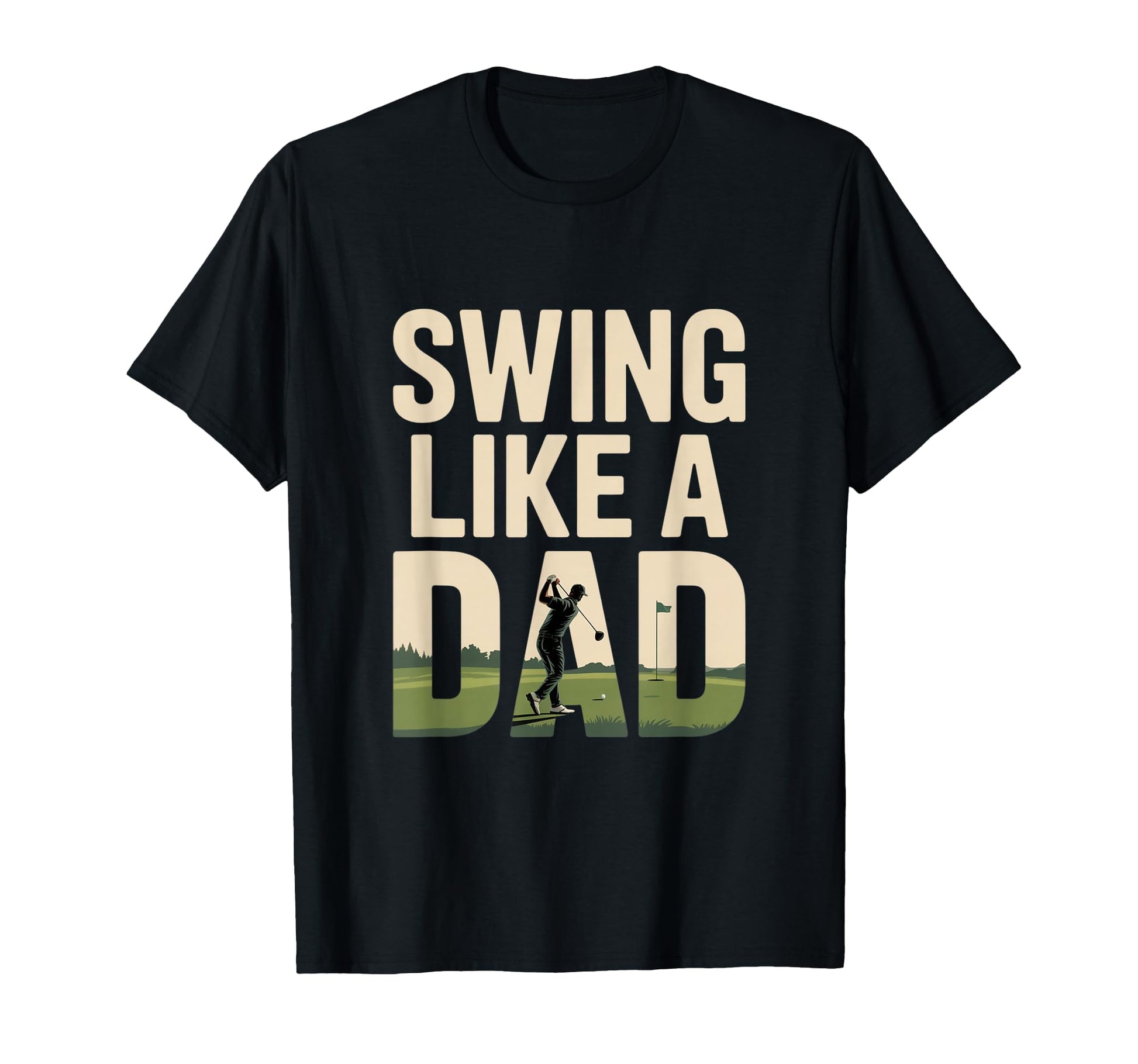 Swing Like Dad Funny Fathers Day Golf T-Shirt - Unique Graphic Unisex - T-Shirt, Sweatshirt, Hoodie