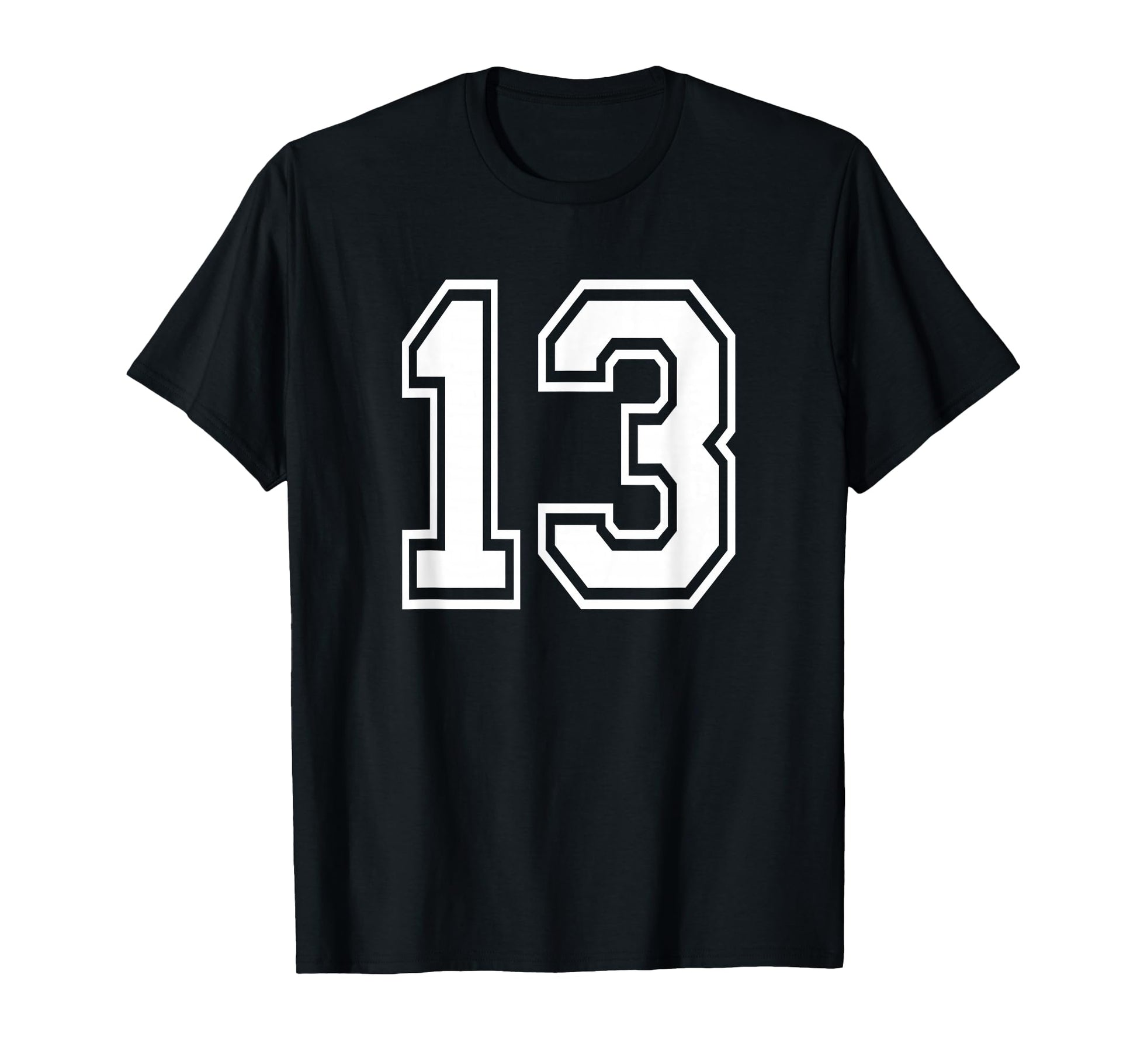 Number 13 Numbered Uniform Sports Jersey T-Shirt - Custom Art Print Unisex - T-Shirt, Sweatshirt, Hoodie