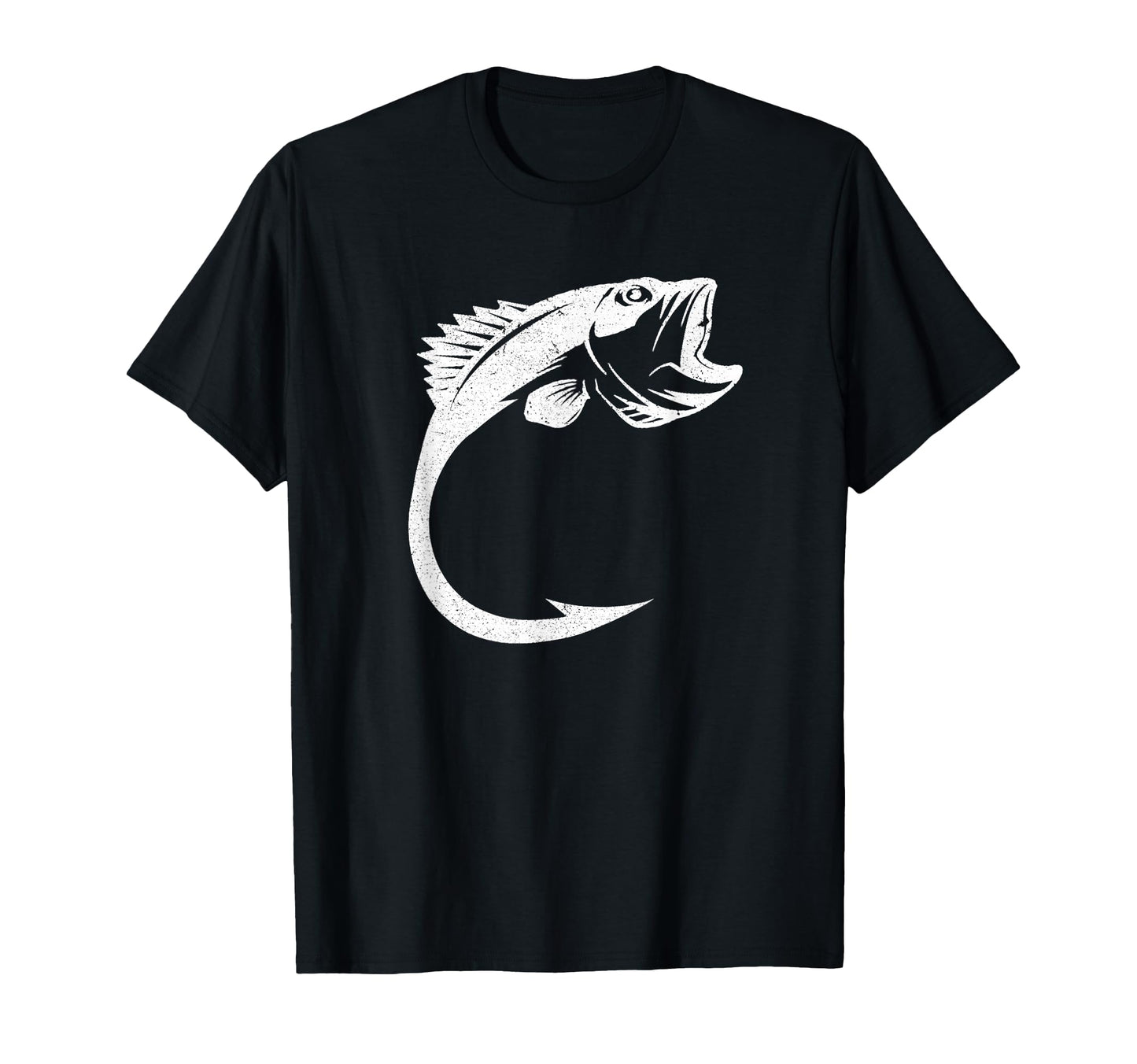 Fish Hook Minimal Art Fishing Lover T-Shirt - Novelty Apparel for Adults - T-Shirt, Sweatshirt, Hoodie