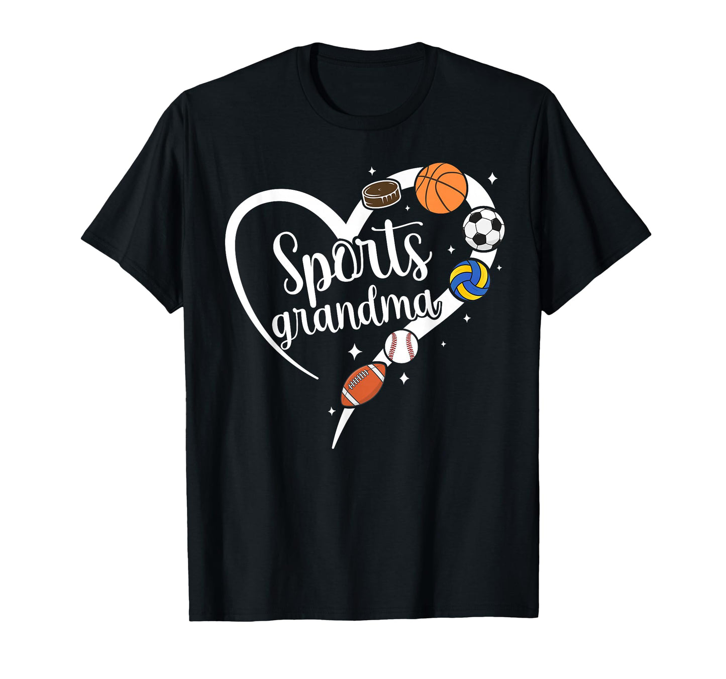 Sports Grandma Heart Sports Grandmother T-Shirt - Minimalist Print Unisex - T-Shirt, Sweatshirt, Hoodie