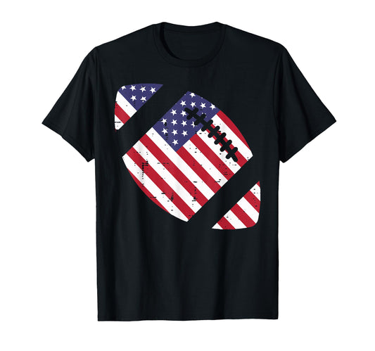 American Football Us Flag 4Th July T-Shirt - Graphic Print for Adults - T-Shirt, Sweatshirt, Hoodie
