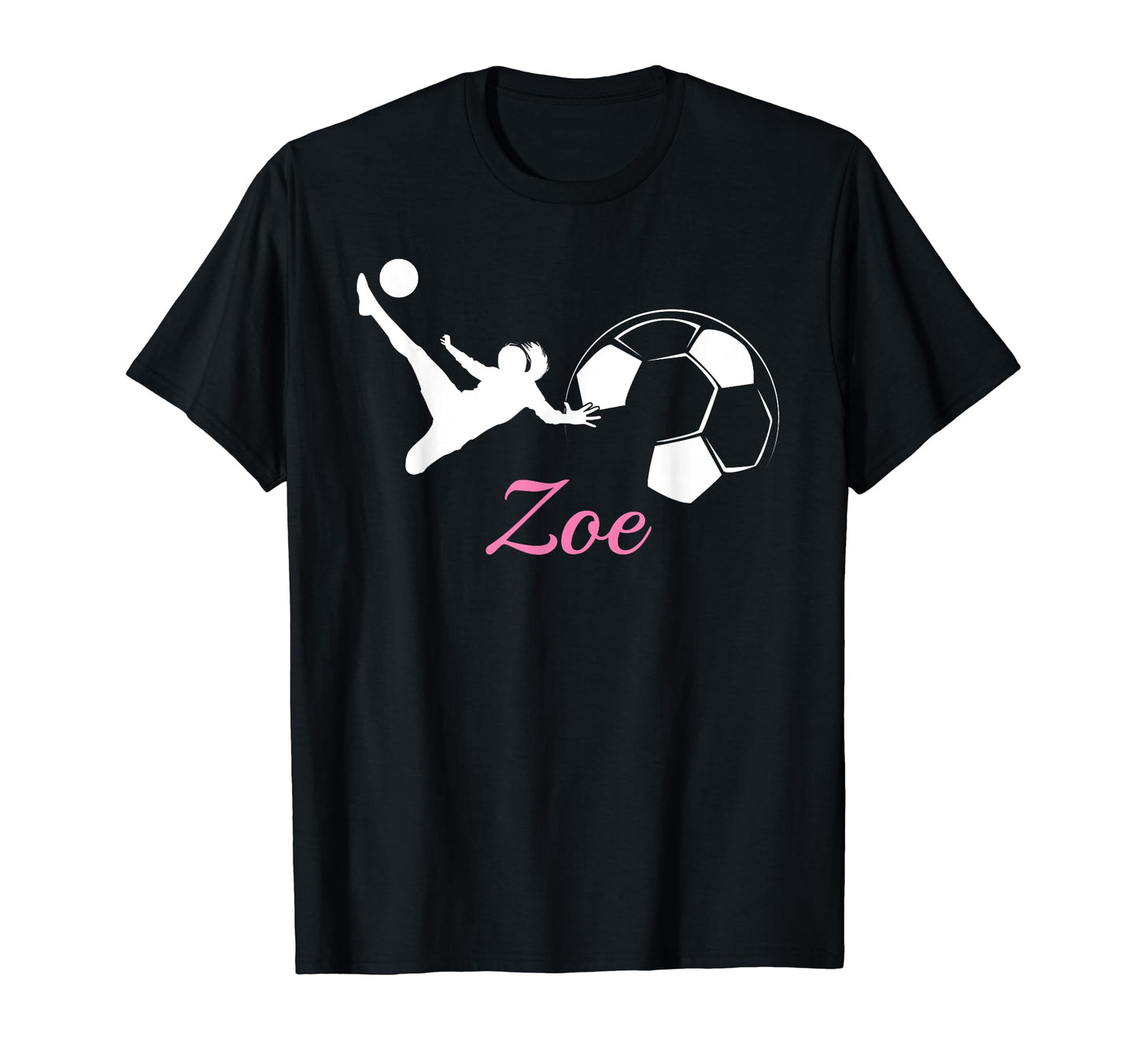 Zoe Name Gift Personalized Soccer T-Shirt - Graphic Print for Adults - T-Shirt, Sweatshirt, Hoodie