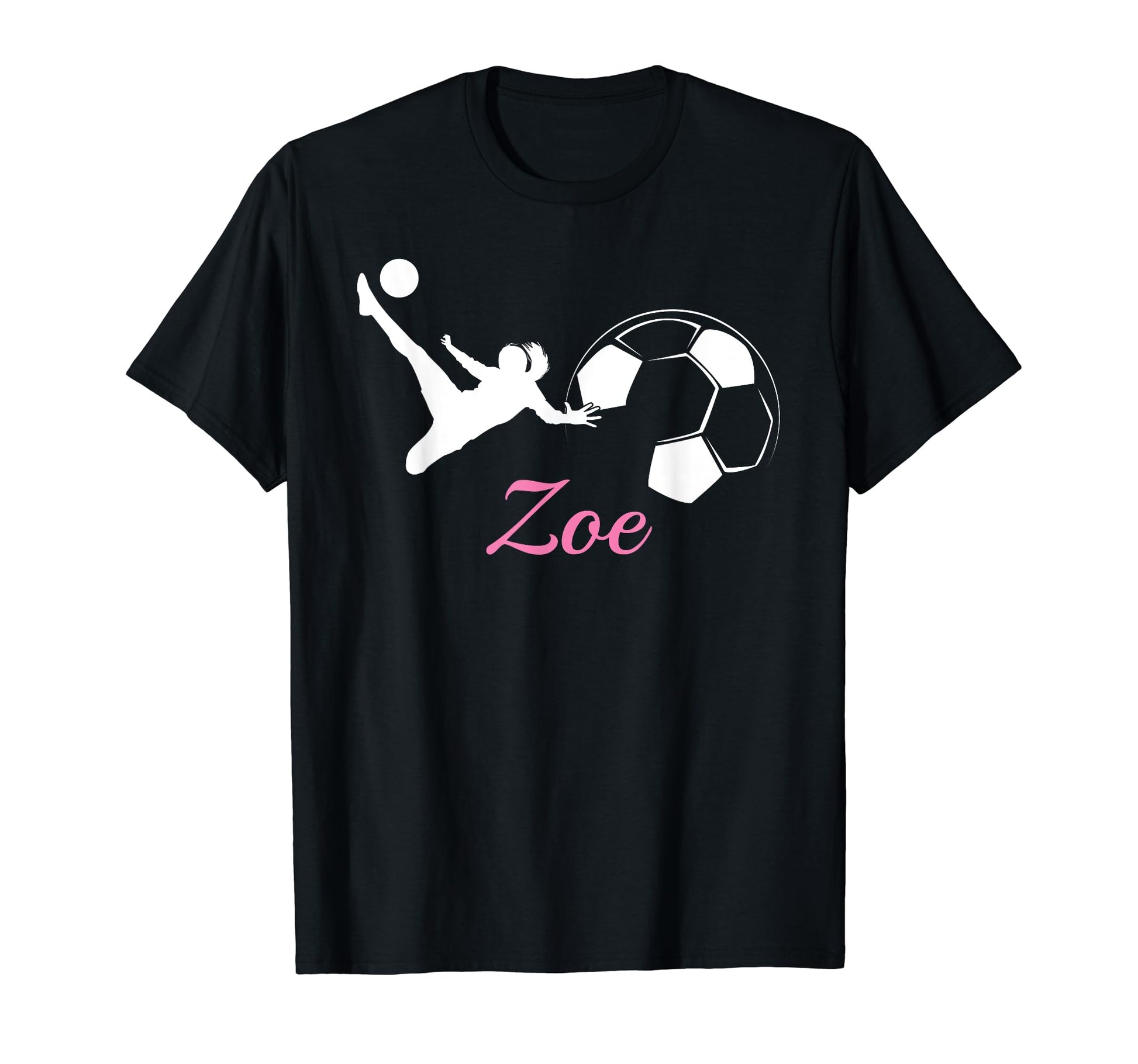 Zoe Name Gift Personalized Soccer T-Shirt - Graphic Print for Adults - T-Shirt, Sweatshirt, Hoodie
