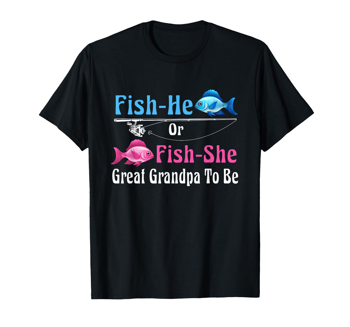 Fish He Or Fish She Gender Reveal T-Shirt - Minimalist Print Men Women - T-Shirt, Sweatshirt, Hoodie