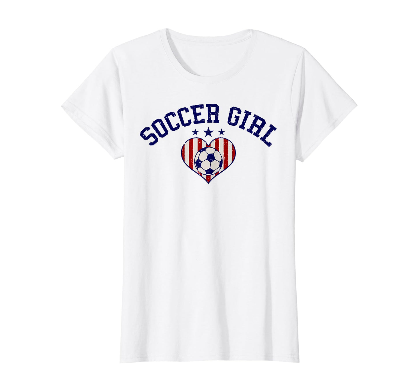 Soccer Stars And Stripes Heart T-Shirt - Fun Novelty Design for Adults - T-Shirt, Sweatshirt, Hoodie