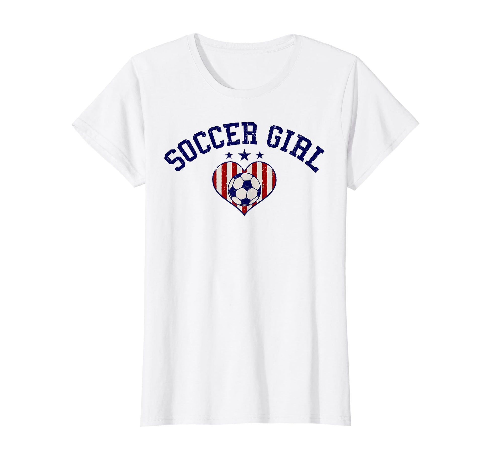 Soccer Stars And Stripes Heart T-Shirt - Fun Novelty Design for Adults - T-Shirt, Sweatshirt, Hoodie