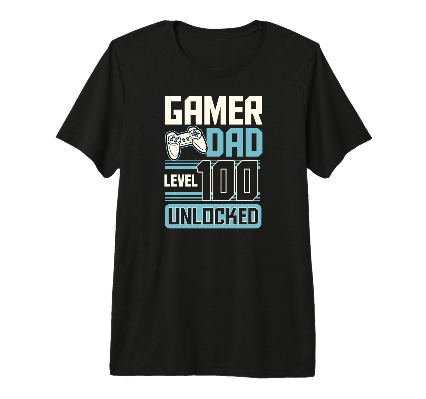 Mens Gamer Dad Level 100 Unlocked 100Th T-Shirt - Trendy Graphic Men Women - T-Shirt, Sweatshirt, Hoodie