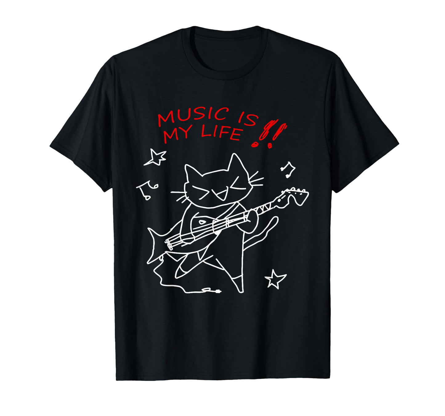 Im Cat And Music Is My Life T-Shirt - Custom Art Print for Adults - T-Shirt, Sweatshirt, Hoodie