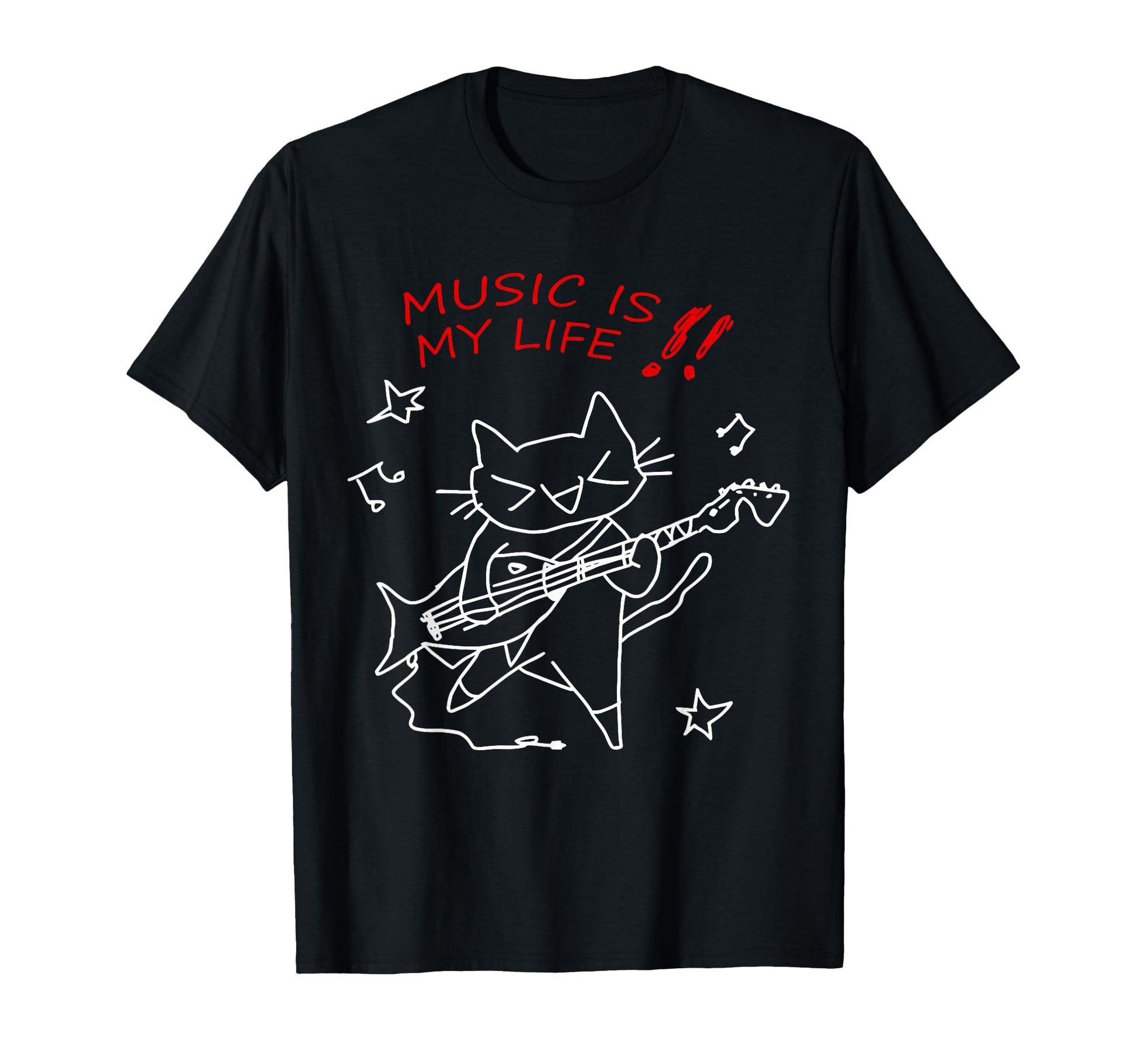 Im Cat And Music Is My Life T-Shirt - Custom Art Print for Adults - T-Shirt, Sweatshirt, Hoodie