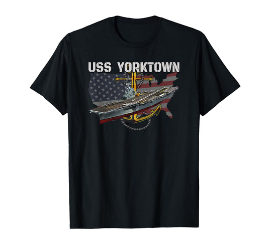 Aircraft Carrier Uss Yorktown Cv 10 T-Shirt - Fun Novelty Design Unisex - T-Shirt, Sweatshirt, Hoodie