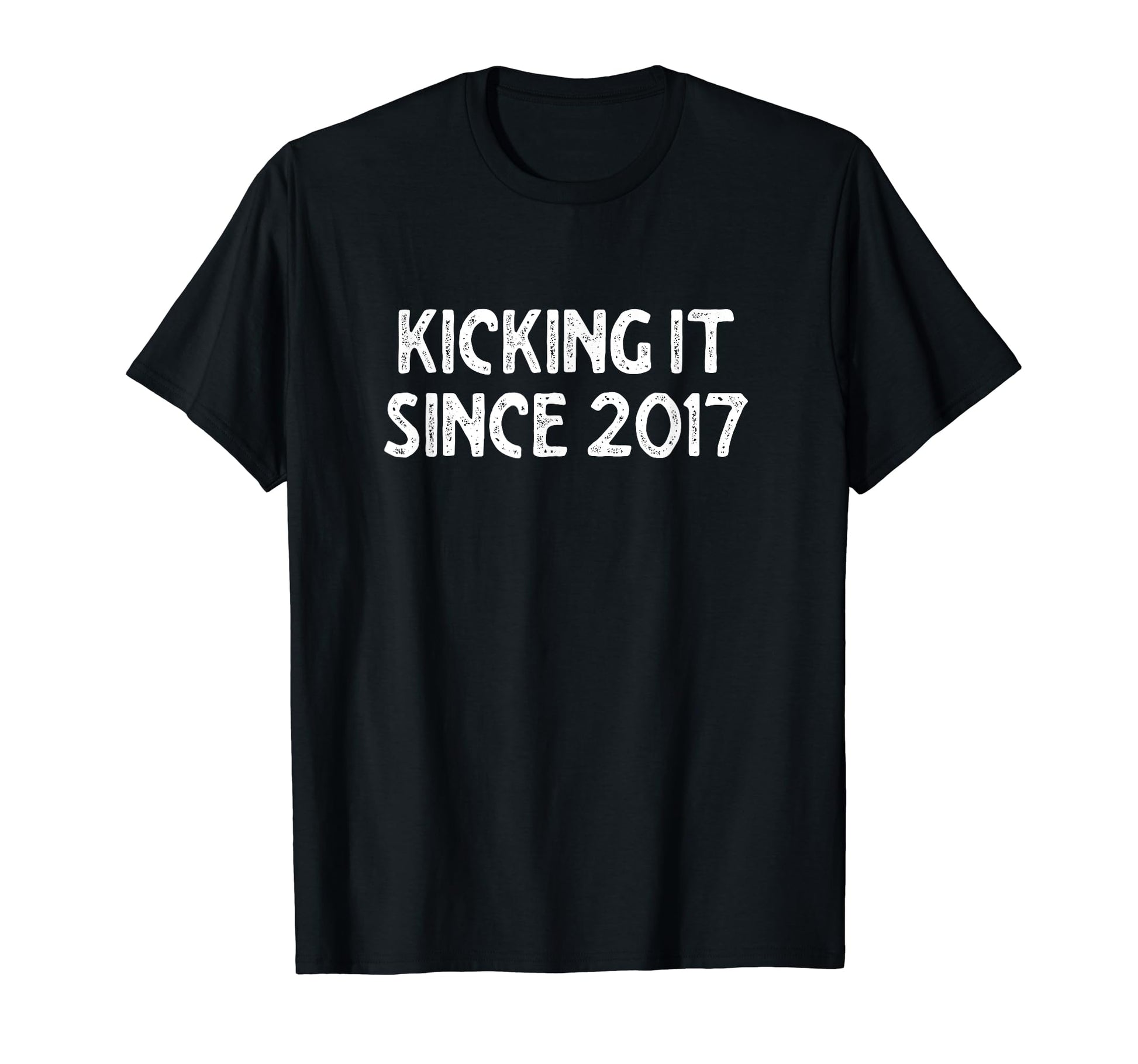 Kicking It Since 2017 Funny Soccer Birthday T-Shirt - Graphic Print Unisex - T-Shirt, Sweatshirt, Hoodie