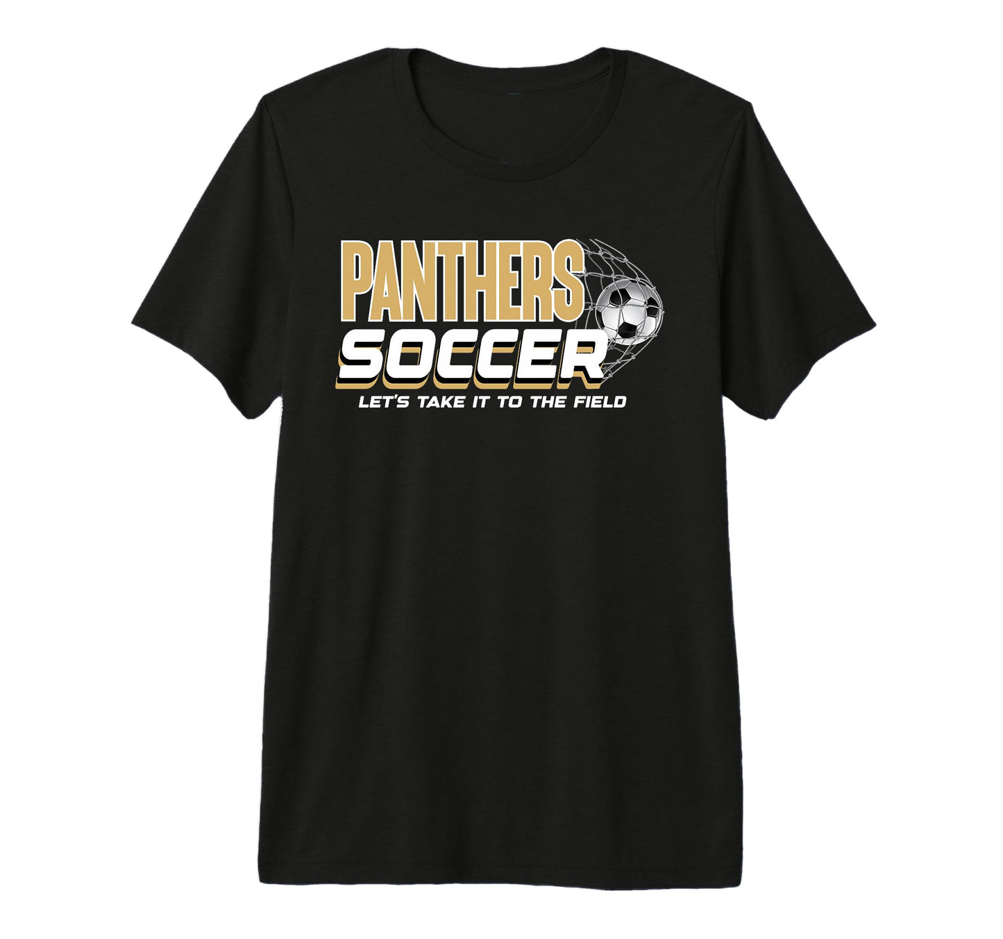 Gold Panthers Soccer Mom Game Day T-Shirt - Minimalist Print Men Women - T-Shirt, Sweatshirt, Hoodie