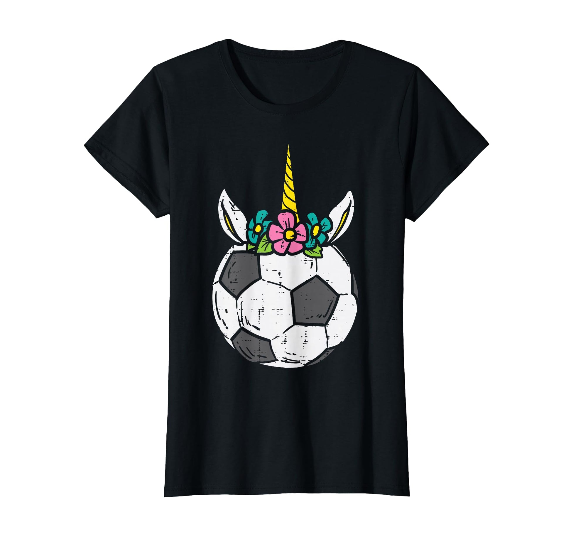 Unicorn Head Soccer Ball Football Player T-Shirt - Trendy Graphic Men Women - T-Shirt, Sweatshirt, Hoodie