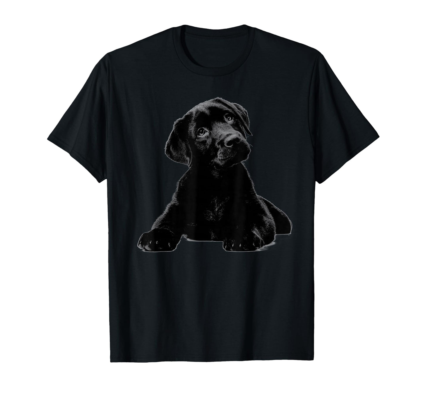 Black Lab Puppy Dog Tees Dog Mom T-Shirt - Minimalist Print Unisex - T-Shirt, Sweatshirt, Hoodie