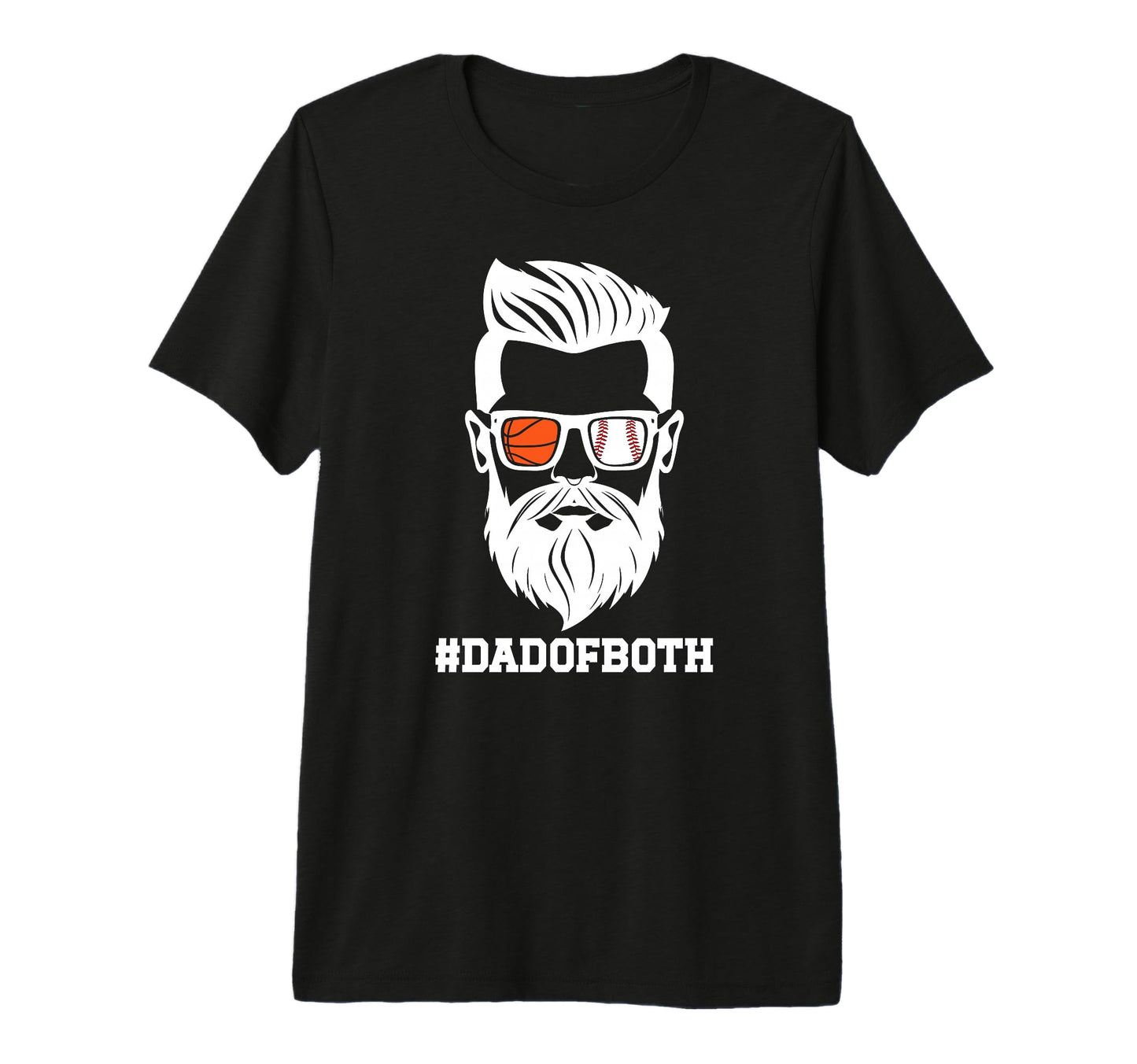Mens Dad Both Baseball Basketball T-Shirt - Aesthetic Graphic for Adults - T-Shirt, Sweatshirt, Hoodie