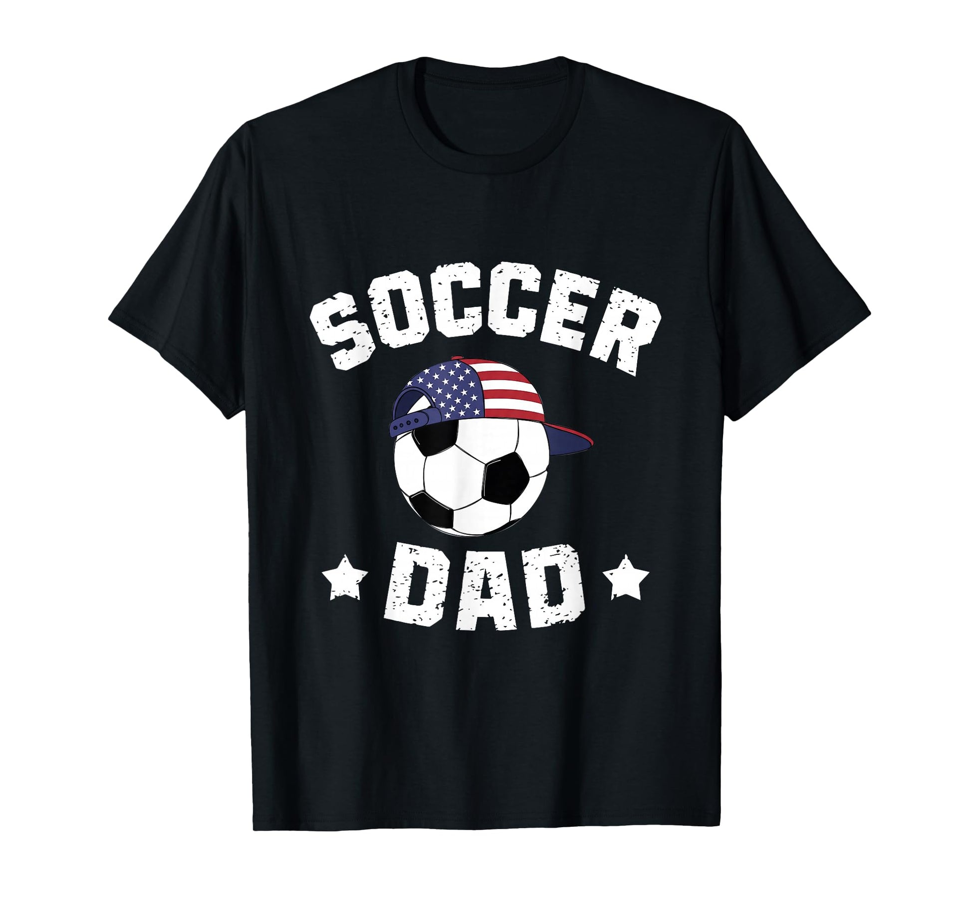 Usa Soccer Dad American Flag Baseball Cap T-Shirt - Graphic Print Men Women - T-Shirt, Sweatshirt, Hoodie