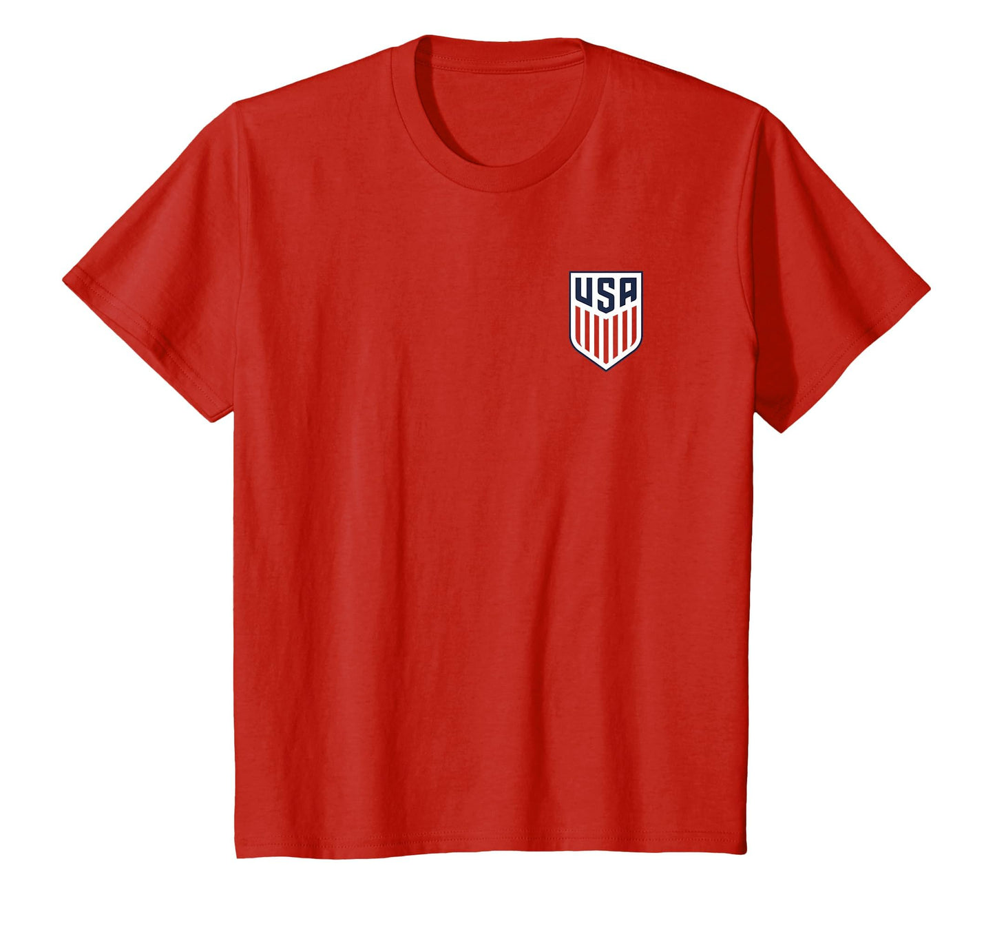 Usa Soccer Front Back Crest Red Usmnt T-Shirt - Minimalist Print Unisex - T-Shirt, Sweatshirt, Hoodie