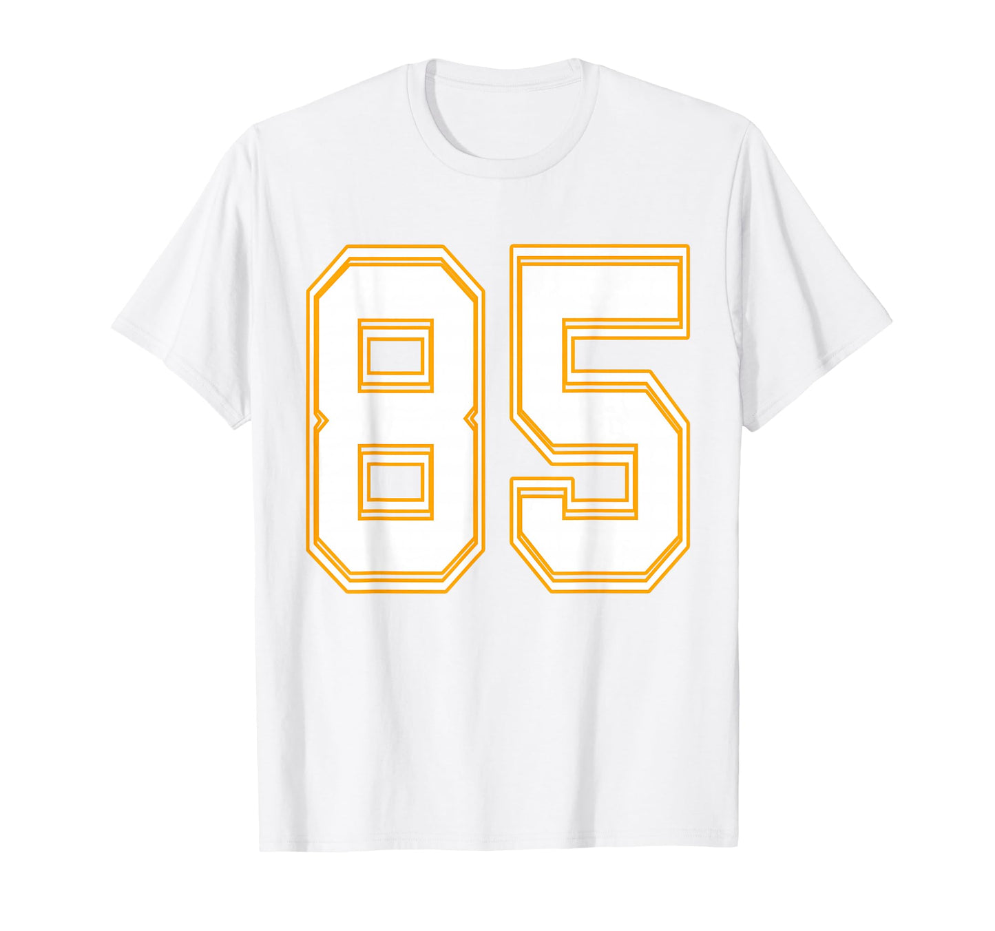 Number 85 Red Yellow White Football T-Shirt - Fun Novelty Design Unisex - T-Shirt, Sweatshirt, Hoodie