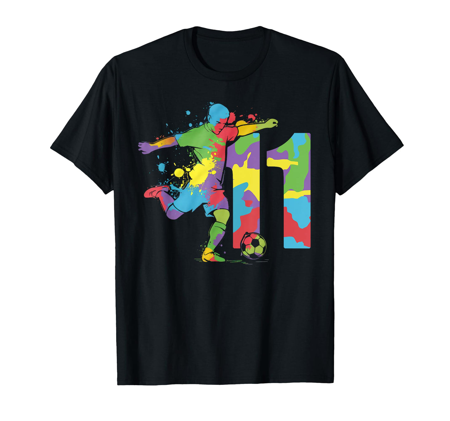 11 Soccer Birthday Gift Soccer Fan T-Shirt - Aesthetic Graphic Unisex - T-Shirt, Sweatshirt, Hoodie