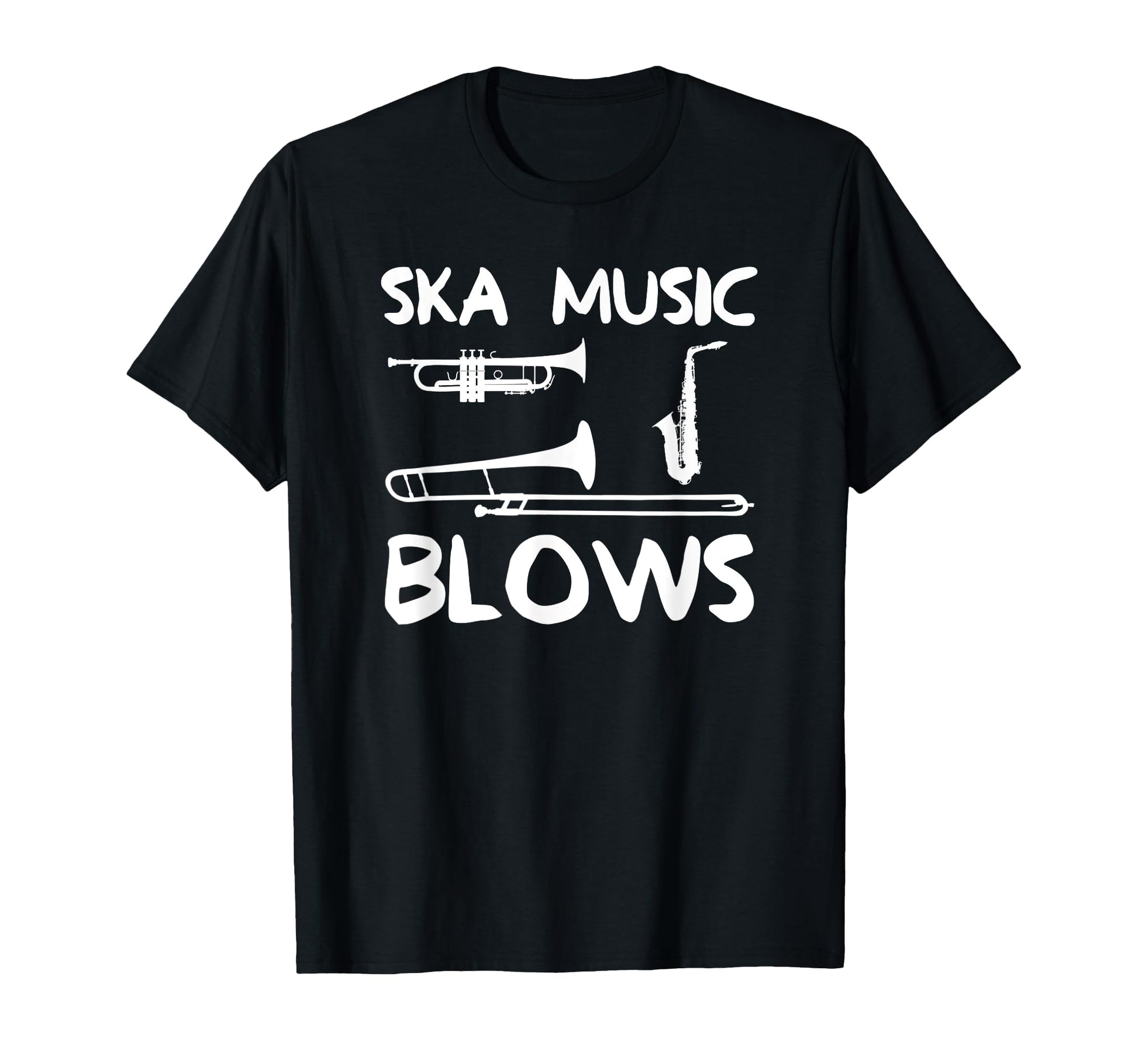Funny Ska Music Blows Punk Band Dad T-Shirt - Graphic Print for Adults - T-Shirt, Sweatshirt, Hoodie