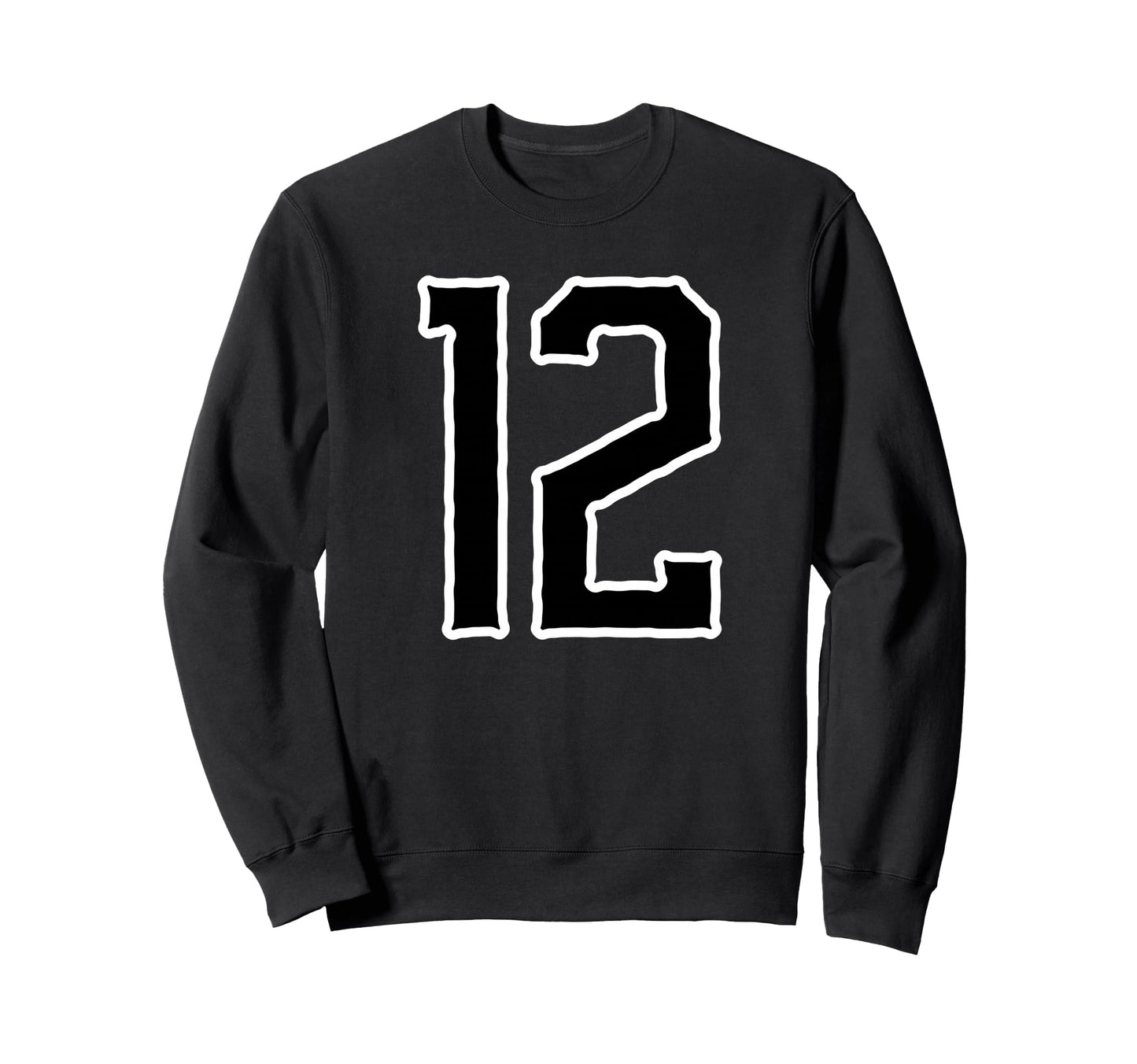 White Black Sport Team Number Sweatshirt - Casual Everyday Wear for Adults - T-Shirt, Sweatshirt, Hoodie