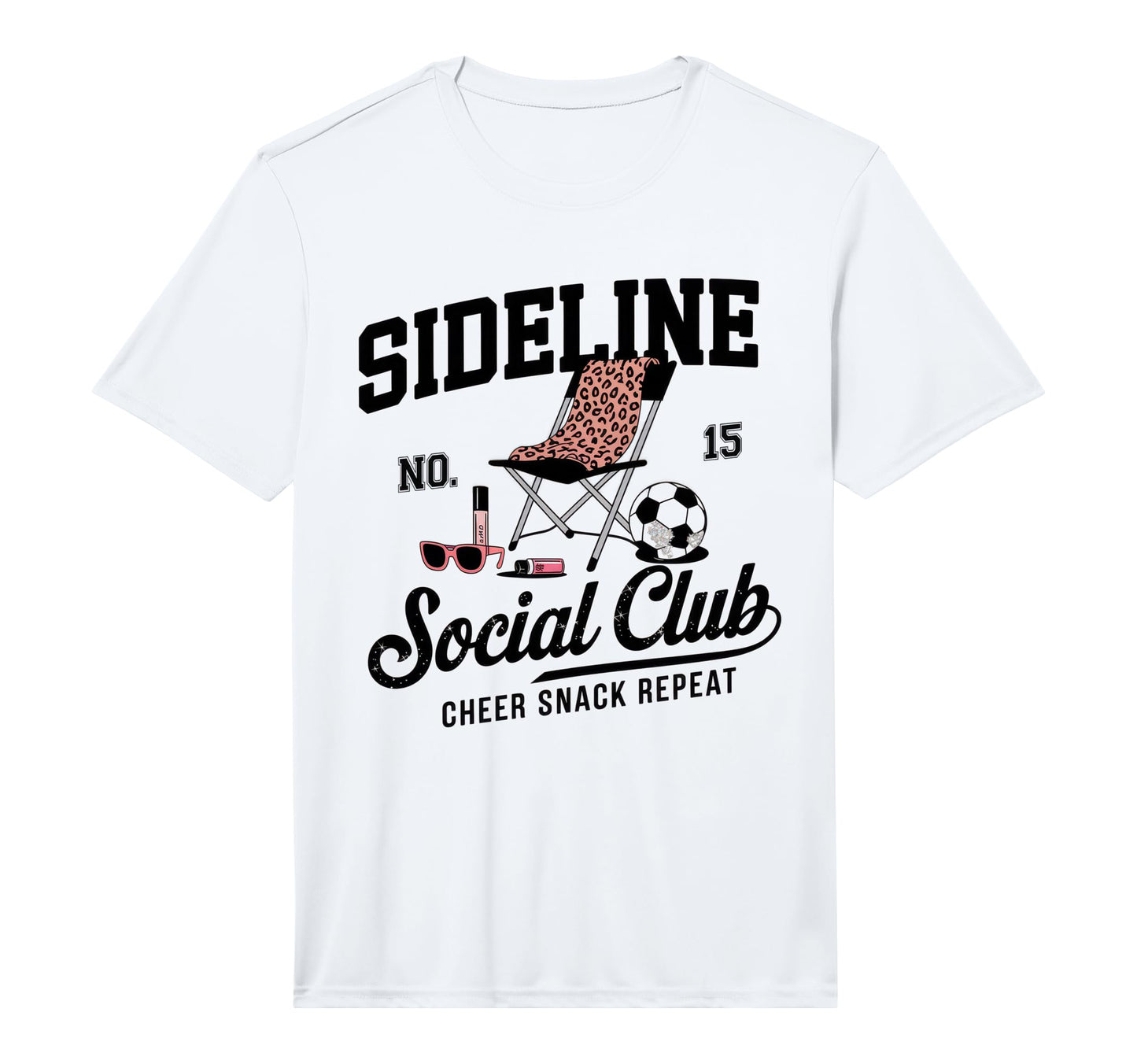 Sideline Social Club Soccer Mom Game Day T-Shirt - Custom Art Print Unisex - T-Shirt, Sweatshirt, Hoodie