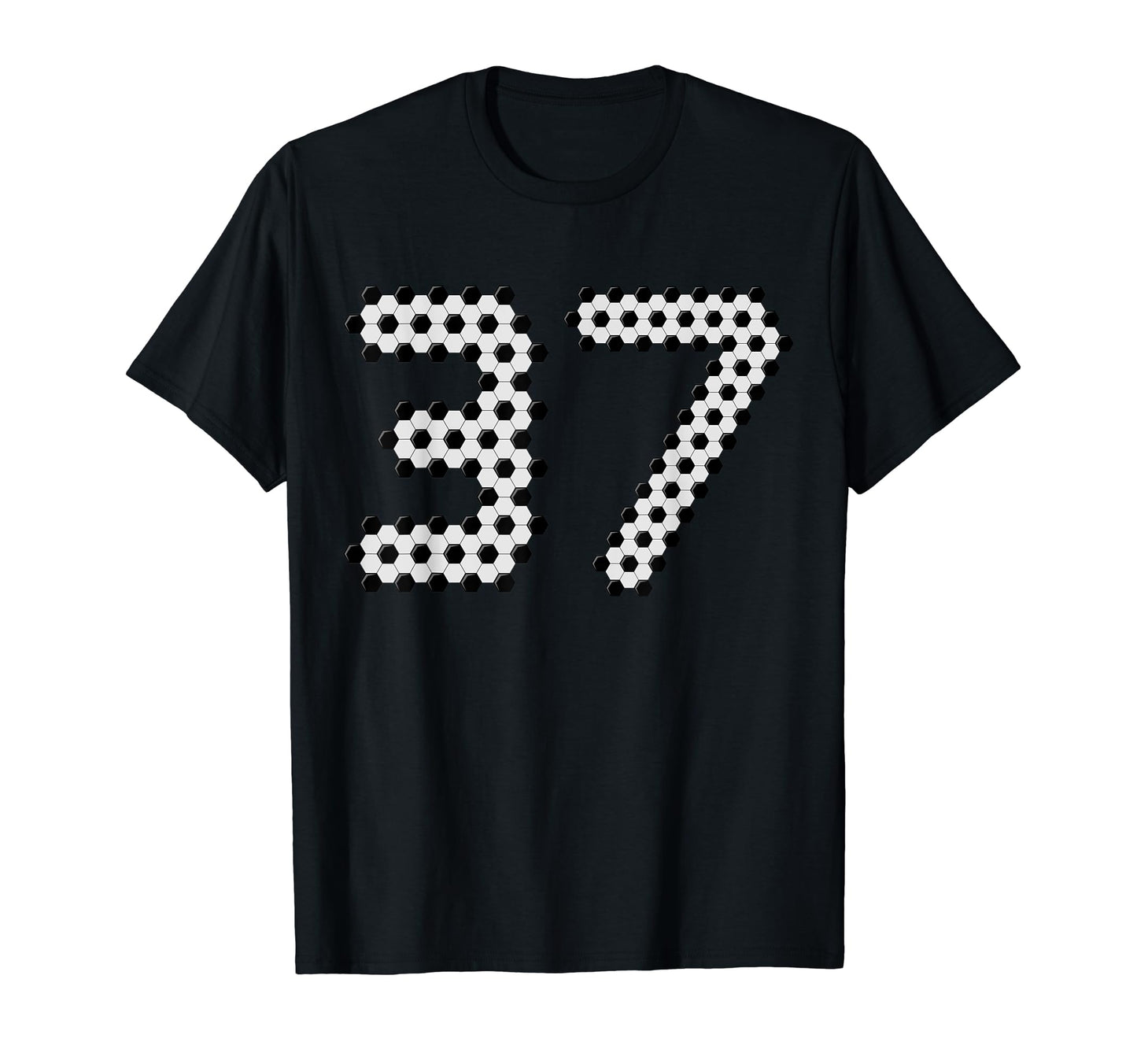 Fun 37Th Birthday Soccer Themed 37 Year T-Shirt - Minimalist Print Unisex - T-Shirt, Sweatshirt, Hoodie