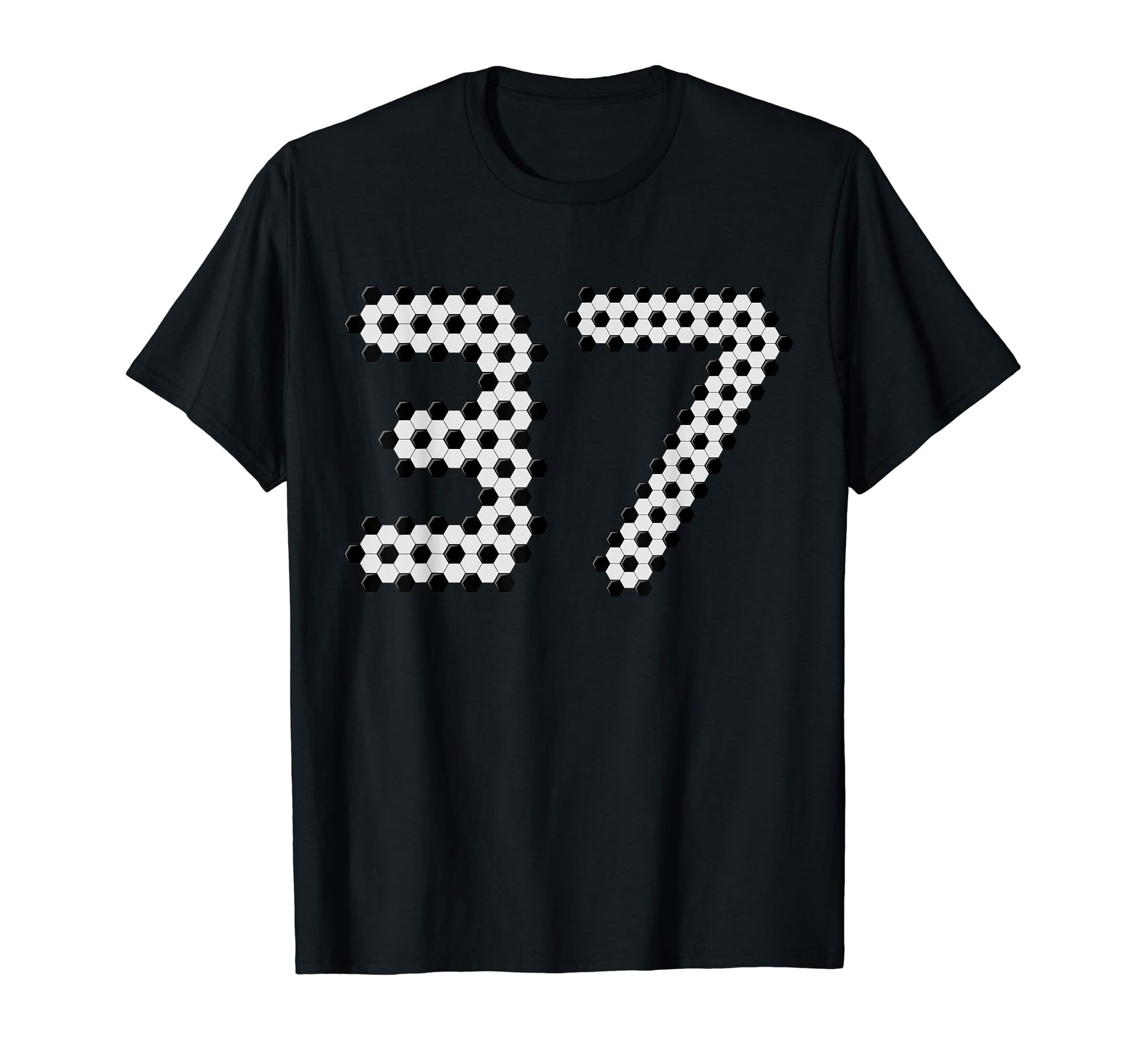 Fun 37Th Birthday Soccer Themed 37 Year T-Shirt - Minimalist Print Unisex - T-Shirt, Sweatshirt, Hoodie