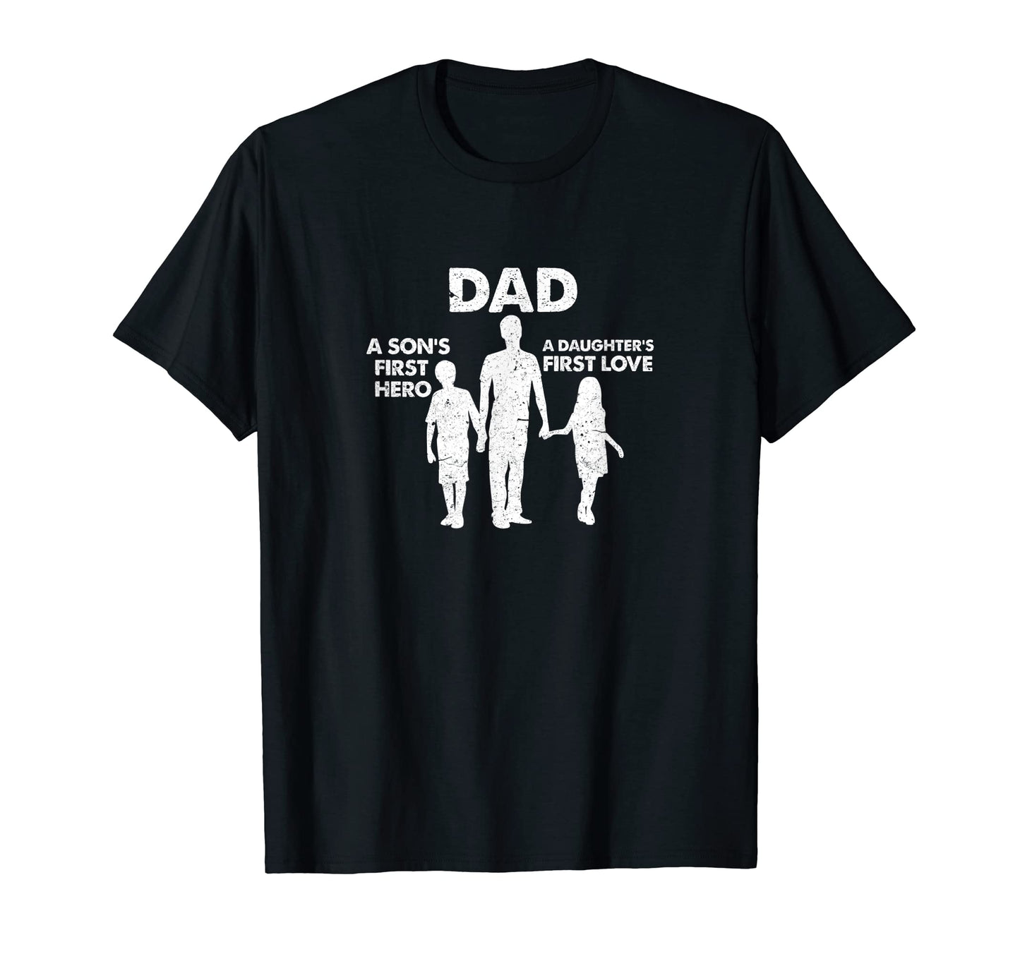Mens Dad Son Daughter Twins Father T-Shirt - Custom Art Print Unisex - T-Shirt, Sweatshirt, Hoodie