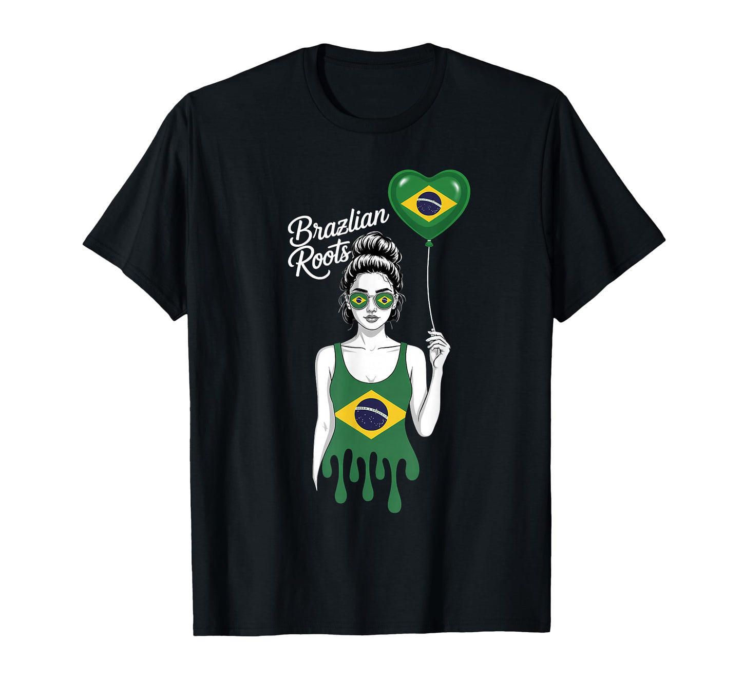 Brazil Flag Brazilian Roots Brasilian T-Shirt - Minimalist Print Men Women - T-Shirt, Sweatshirt, Hoodie