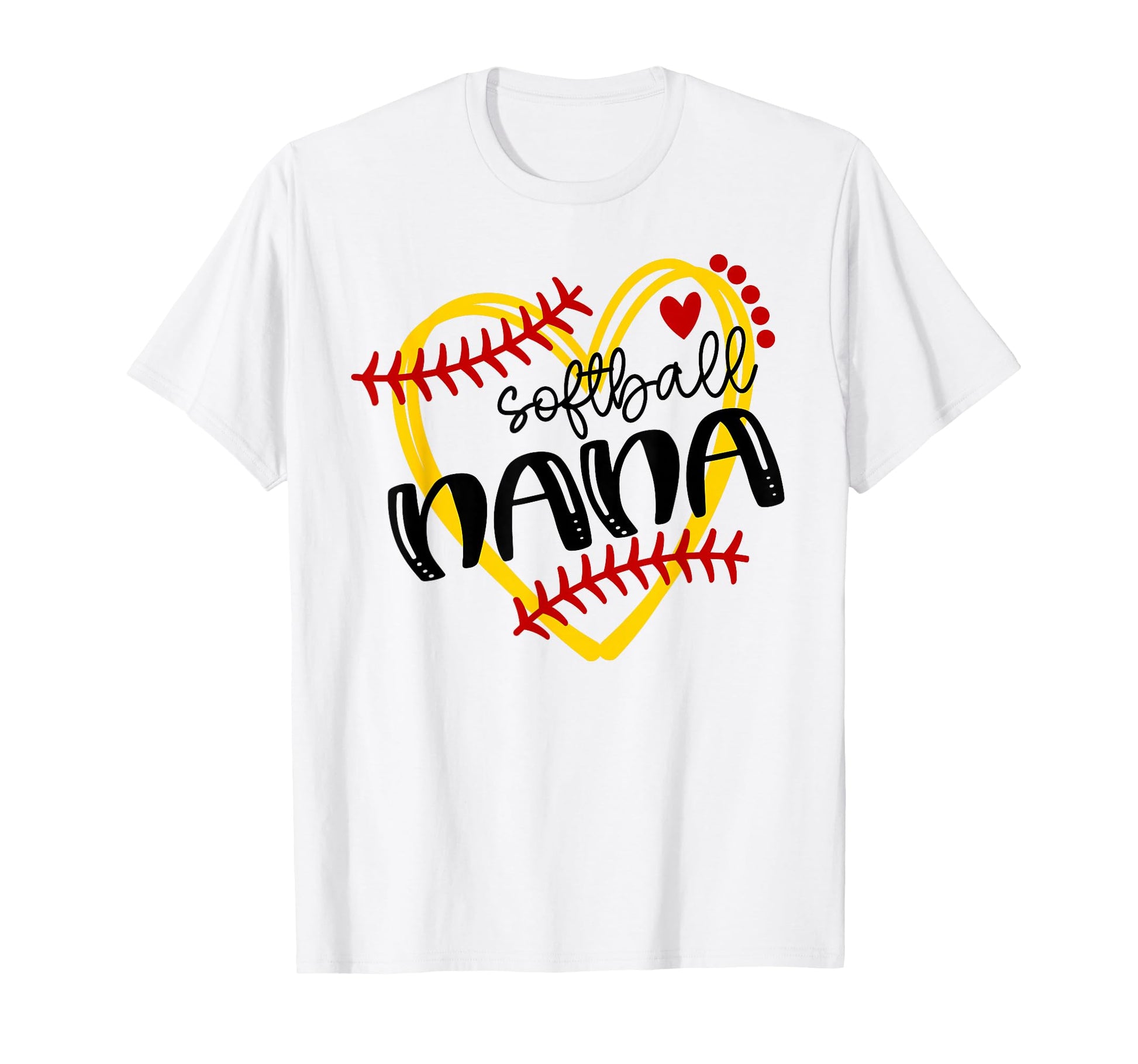 Personalized Softball Heart Nana Softball T-Shirt - Streetwear Style Unisex - T-Shirt, Sweatshirt, Hoodie