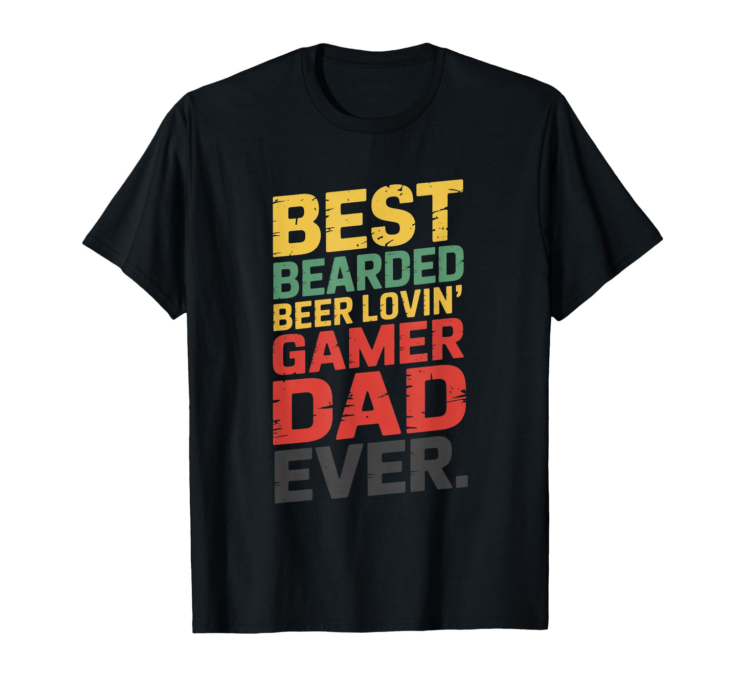Bearded Beer Lover Gaming Dad Gamer T-Shirt - Custom Art Print Unisex - T-Shirt, Sweatshirt, Hoodie